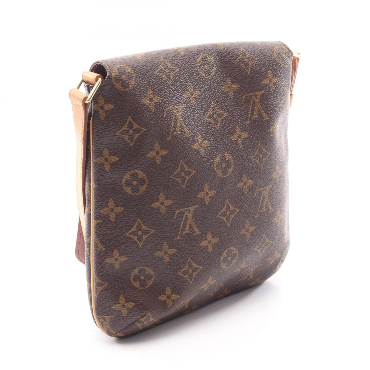 Louis Vuitton Brown Coated Canvas Leather Handbag Shoulder Bag (Pre-Owned)