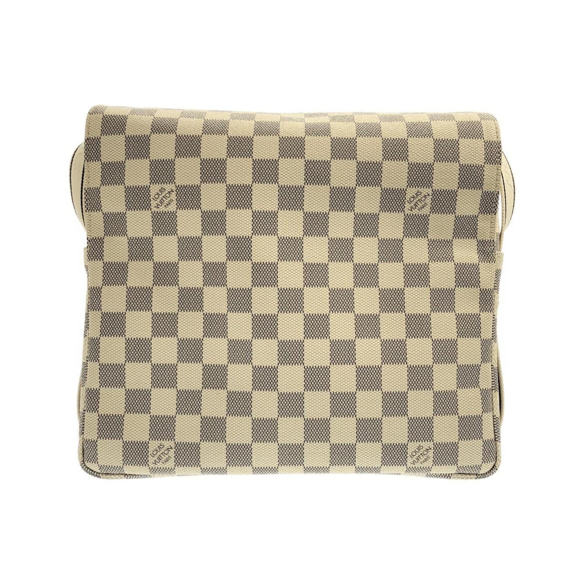 Louis Vuitton Azur Gold White Coated Canvas Shoulder Bag (Pre-Owned)