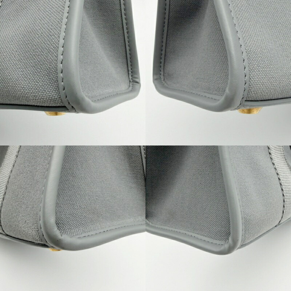 Balenciaga Gray Canvas Leather Tote Bag (Pre-Owned)