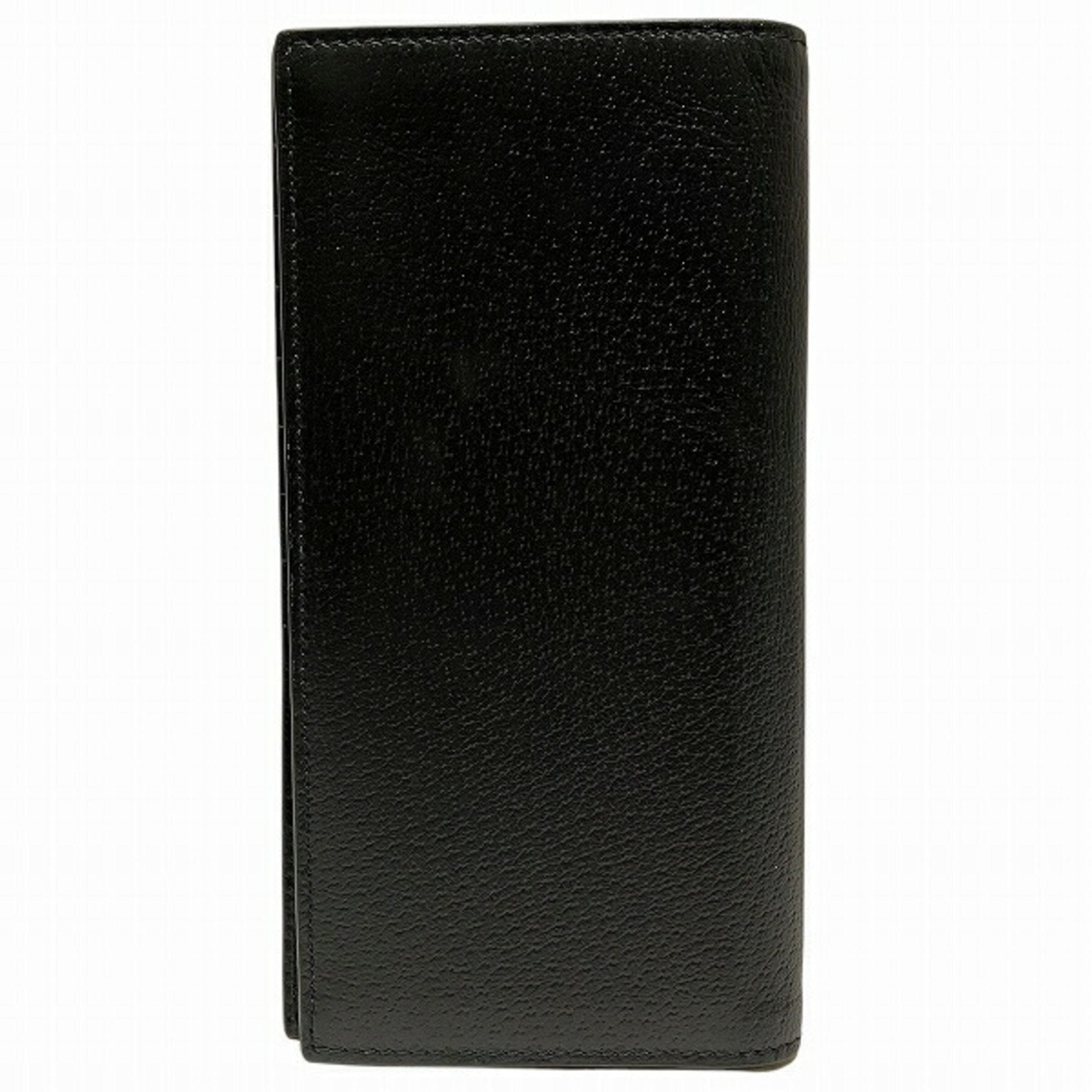 Gucci Black Leather Long Wallet (Bi-Fold) (Pre-Owned)