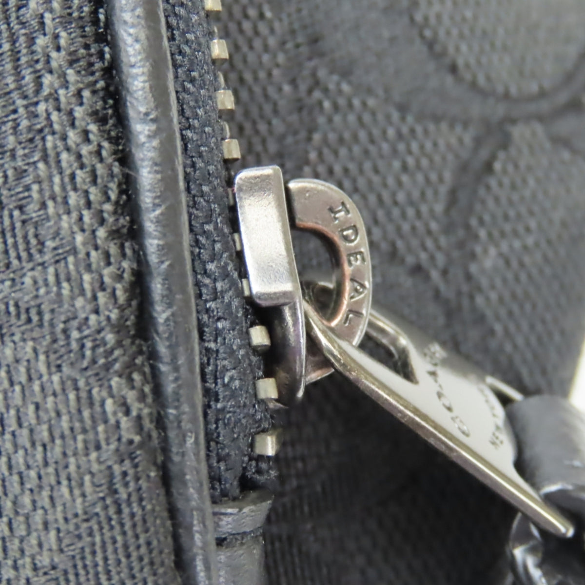 Coach Beige Black Signature Line Canvas Leather Sling Bag (Pre-Owned)
