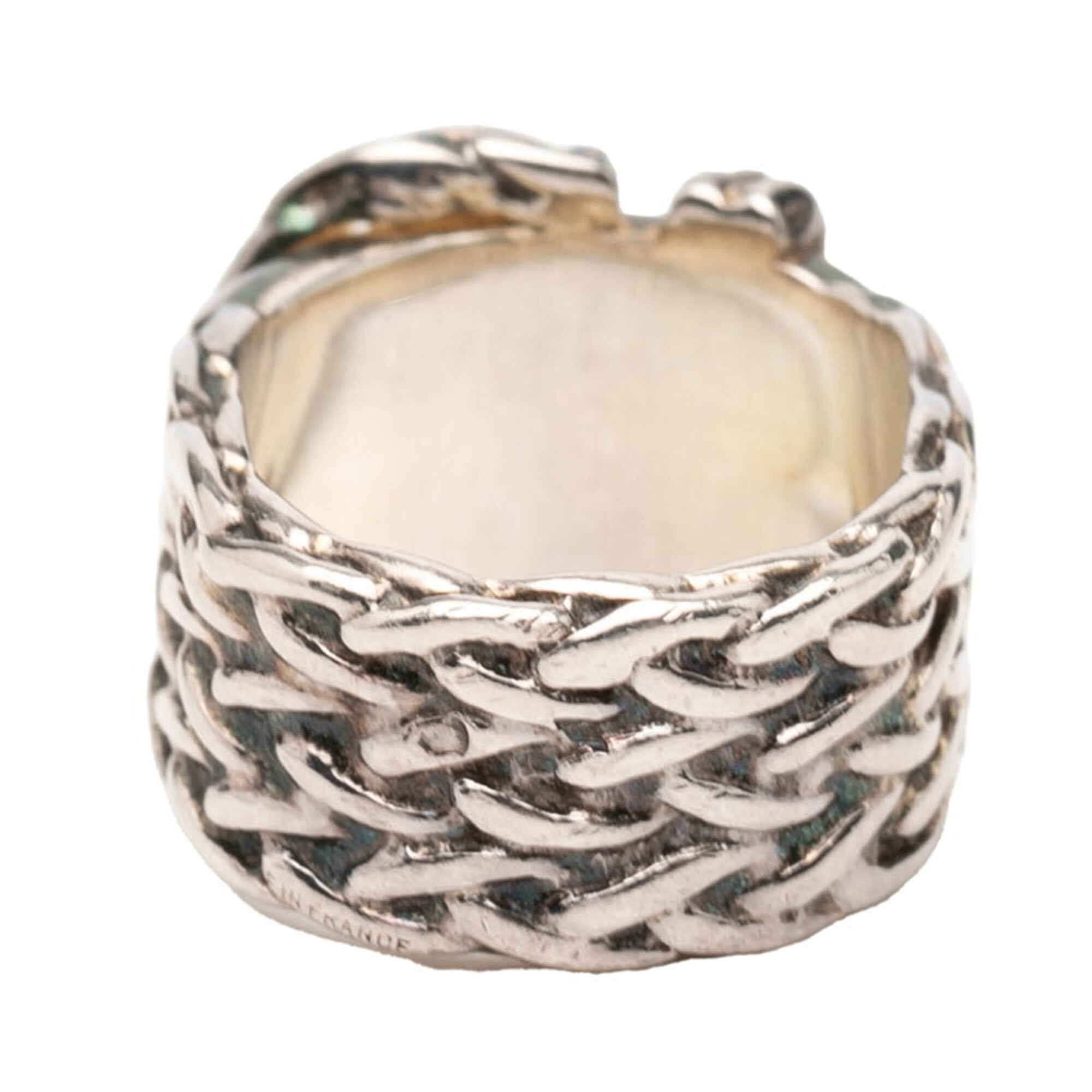Hermes Silver Silver 925 Band Ring (Pre-Owned)
