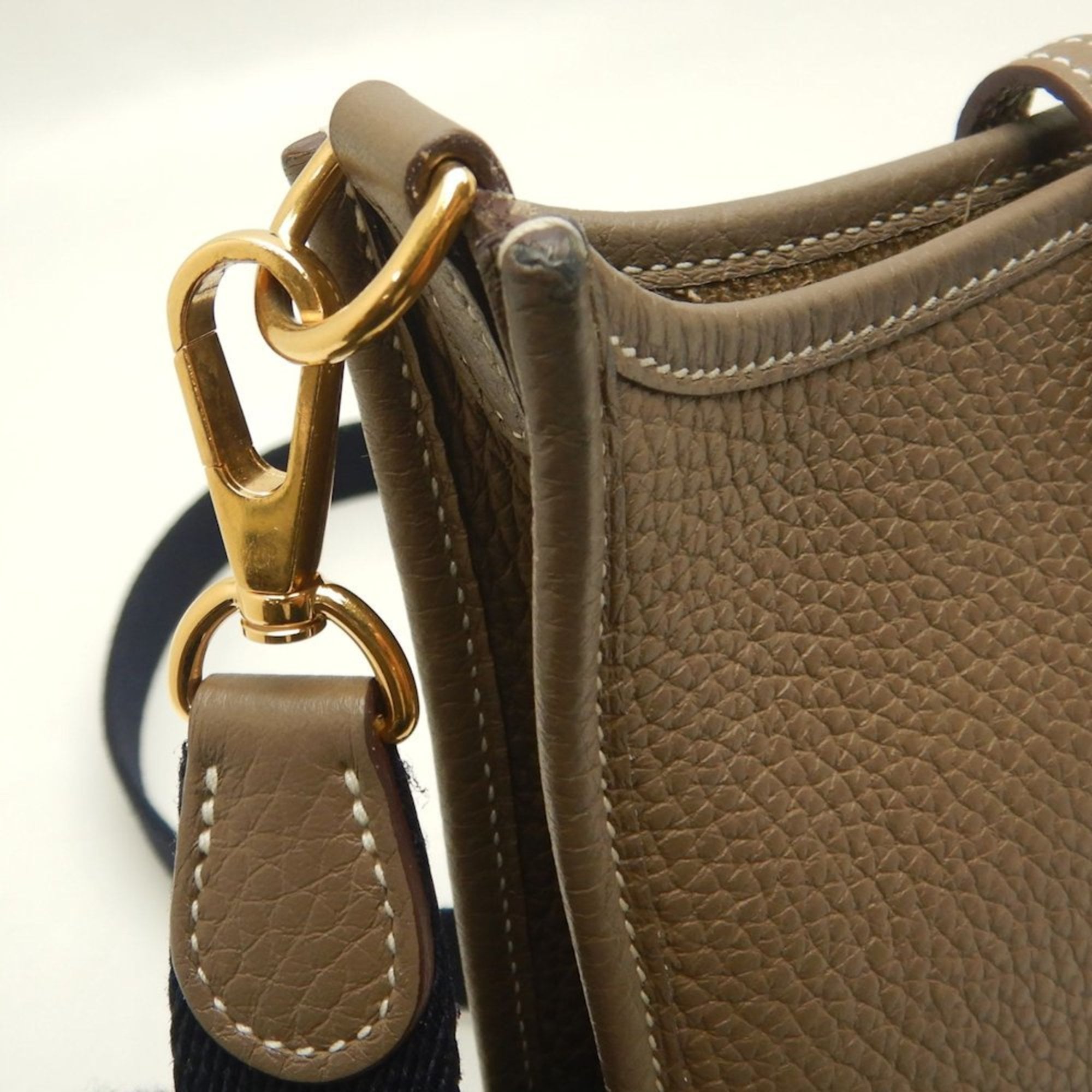 Hermes Etoupe Gray Togo Leather Shoulder Bag (Pre-Owned)