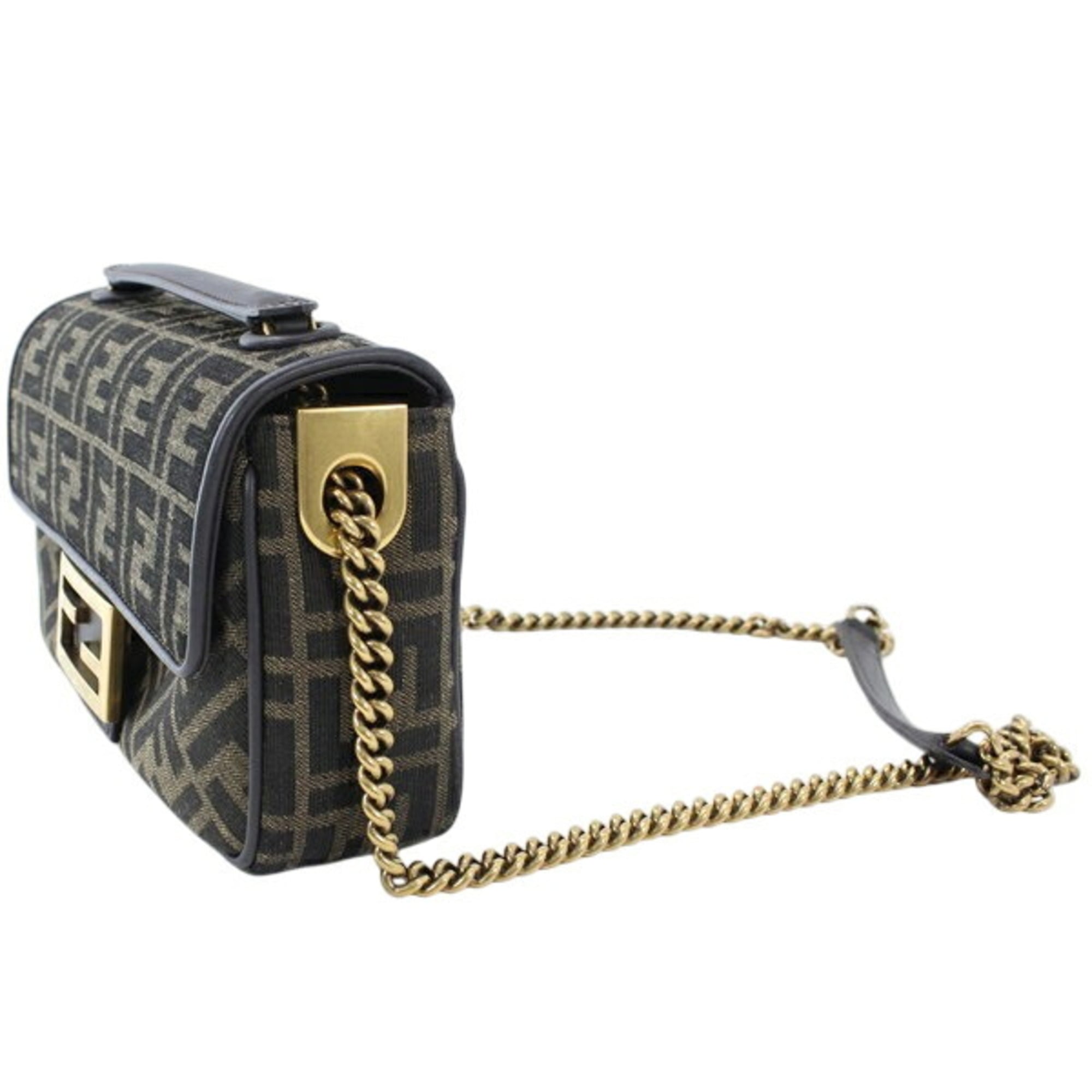 Fendi Brown Jacquard Shoulder Bag (Pre-Owned)