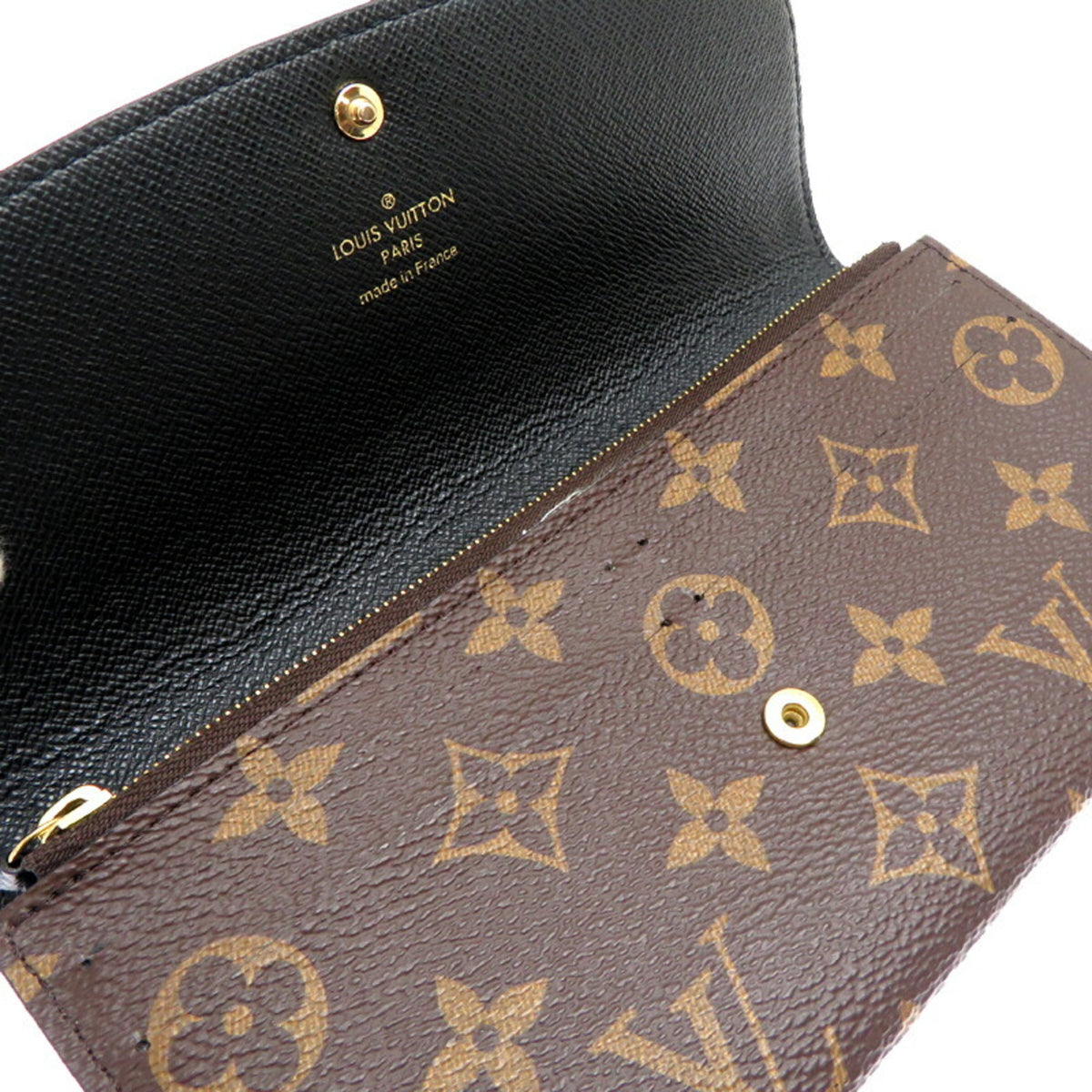 Louis Vuitton Brown Monogram Reverse Long Wallet (Tri-Fold) (Pre-Owned)