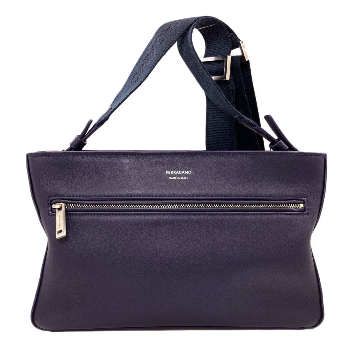 Salvatore Ferragamo Purple Leather Shoulder Bag (Pre-Owned)