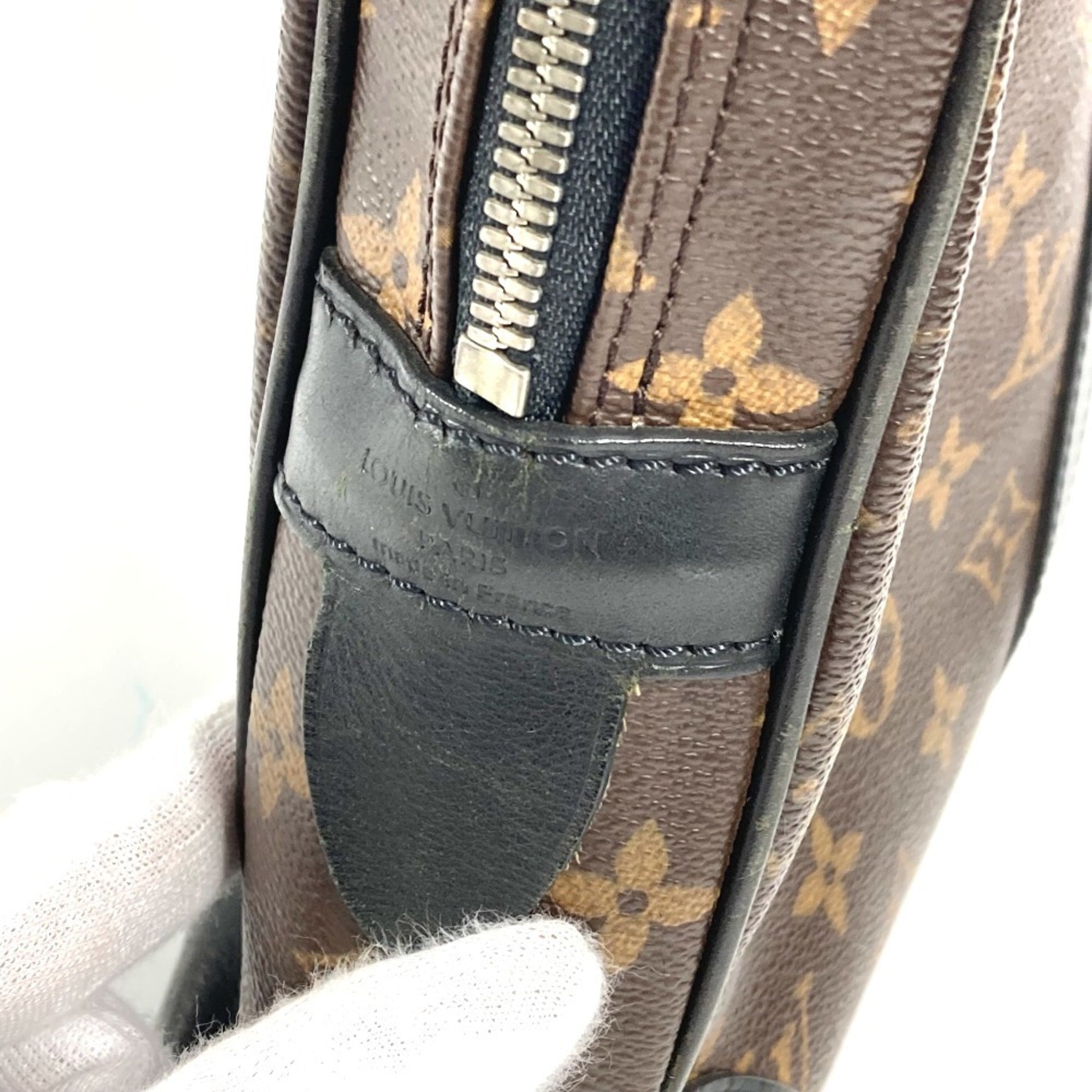 Louis Vuitton Black Brown Monogram Canvas Tote Bag (Pre-Owned)