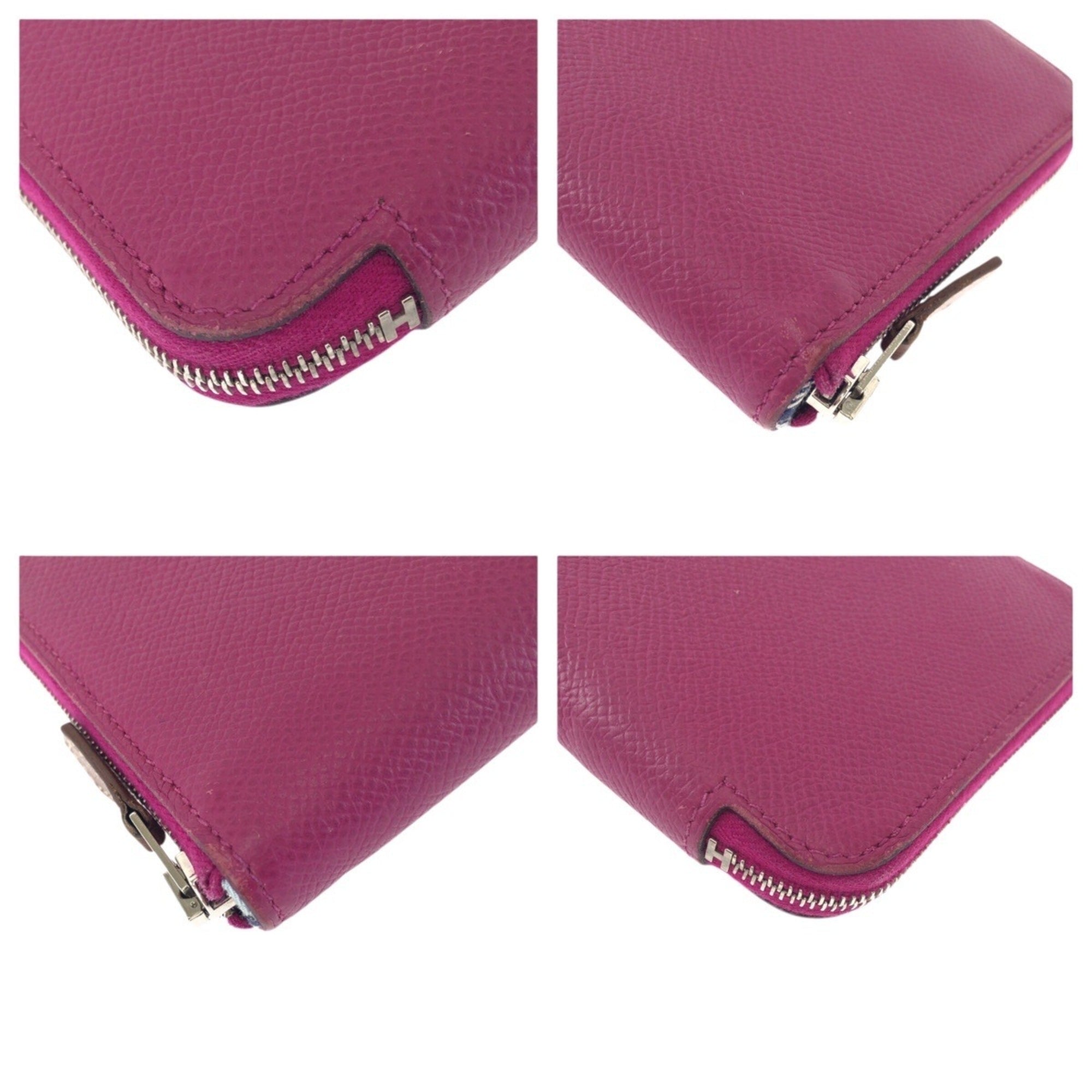Hermes Silk'in Pink Rose Tyrien Epsom Leather Long Wallet (Bi-Fold) (Pre-Owned)