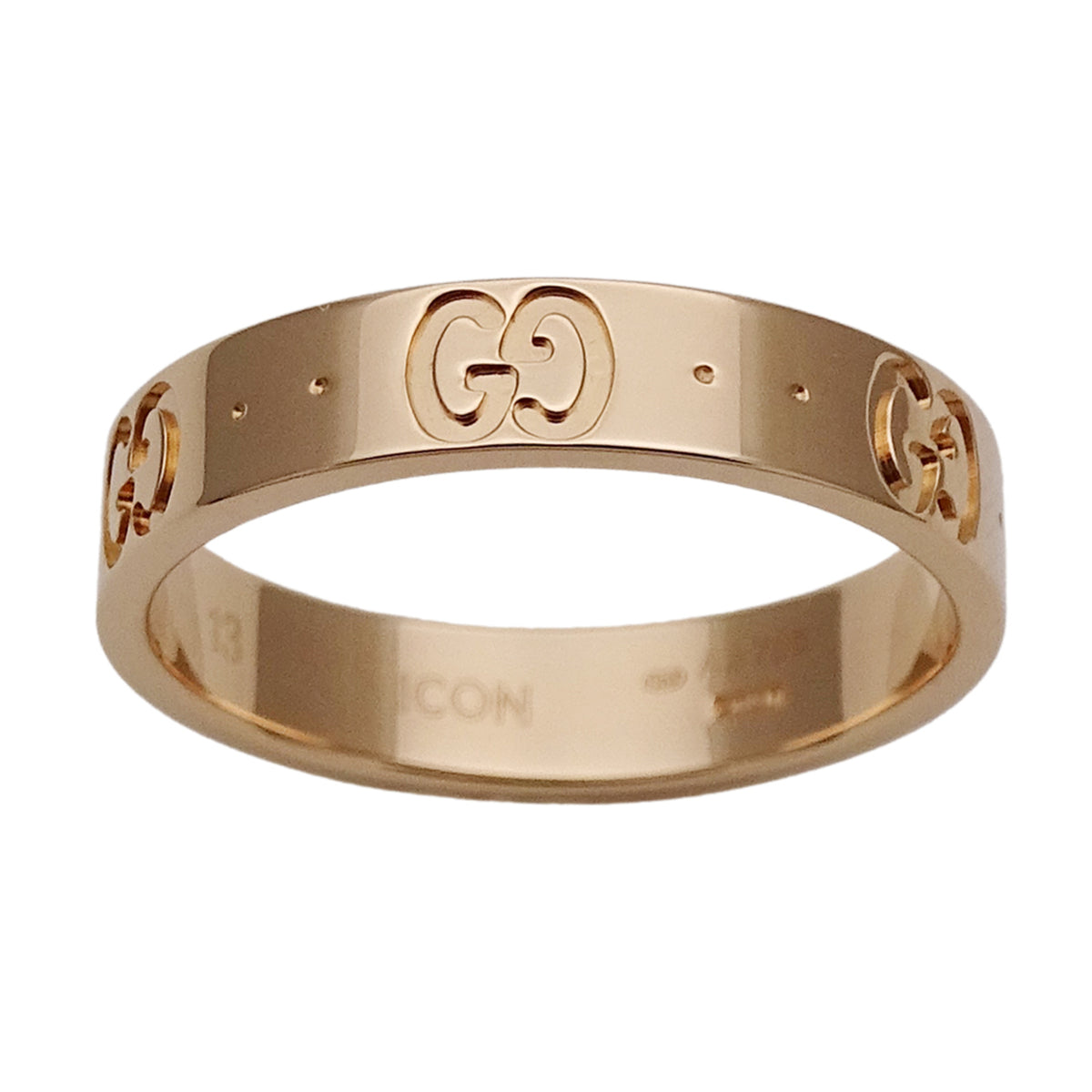 Gucci Icon Pink Gold Pink Gold (18K) Band Ring (Pre-Owned)