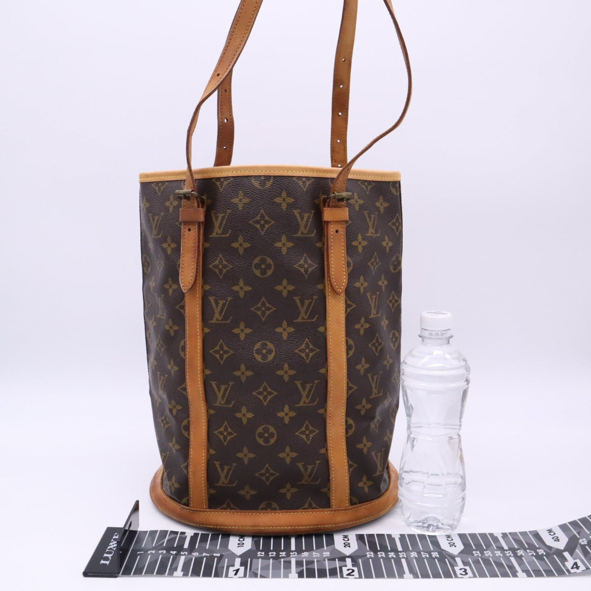 Louis Vuitton Monogram Beige Brown Coated Canvas Leather Handbag (Pre-Owned)