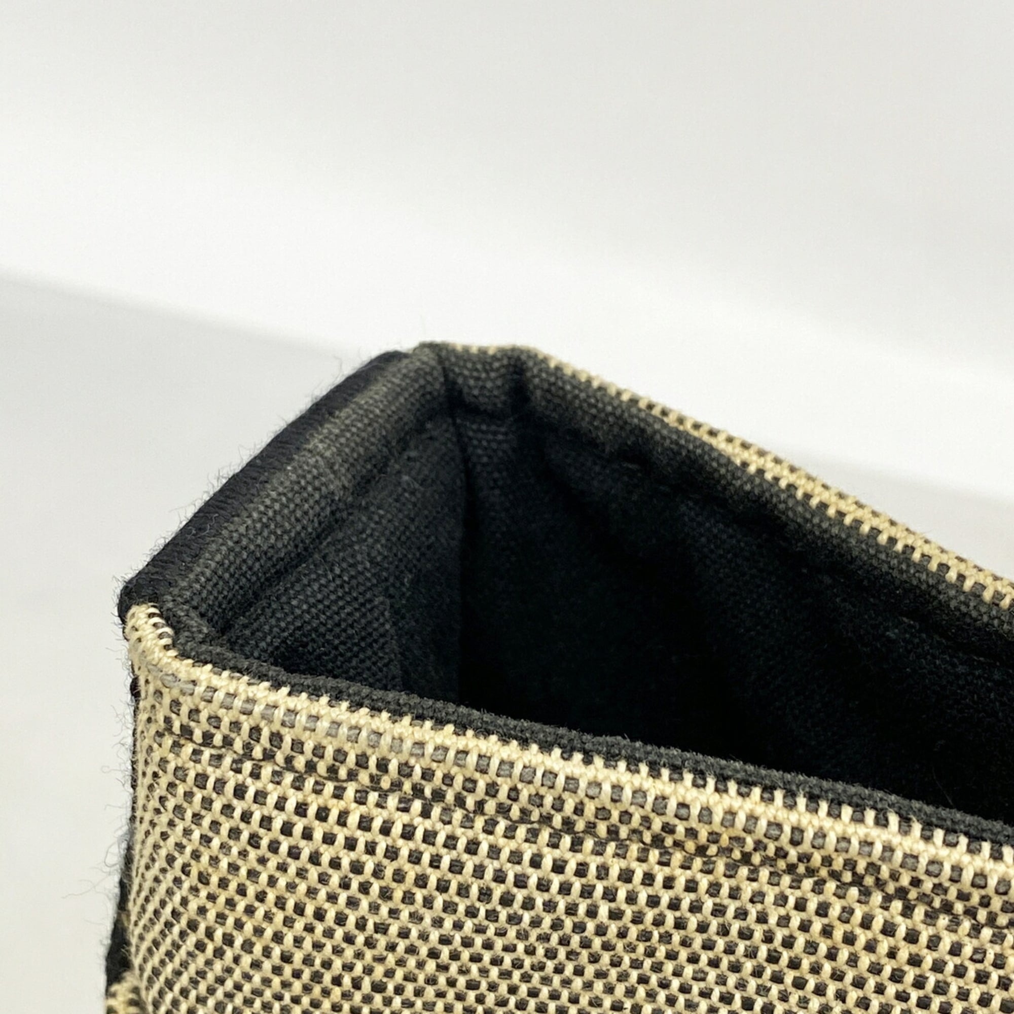 Hermes Black Gray Toile H Handbag (Pre-Owned)