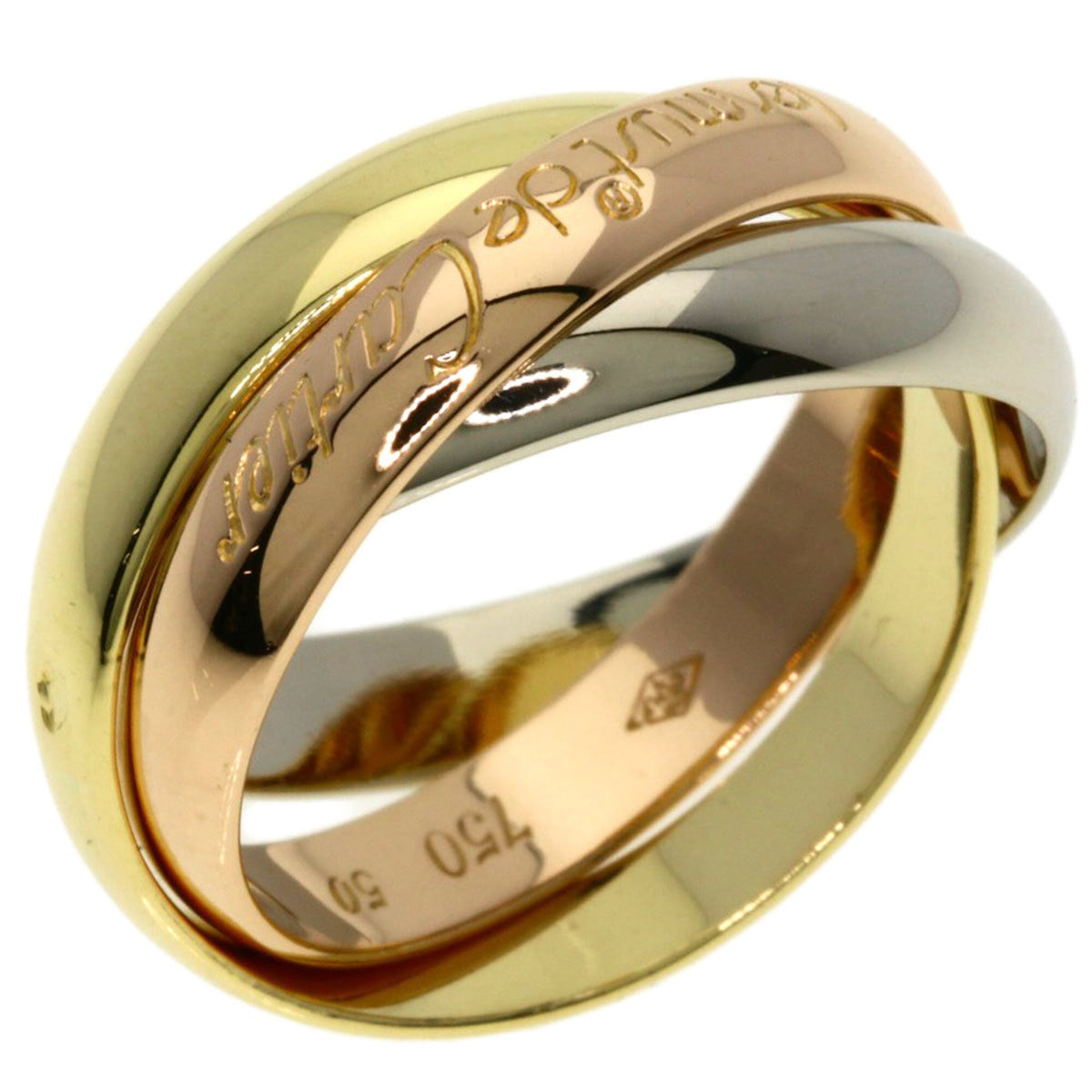 Cartier Trinity Yellow Gold (18K) Pink Gold (18K) White Gold (18K) Band Ring (Pre-Owned)