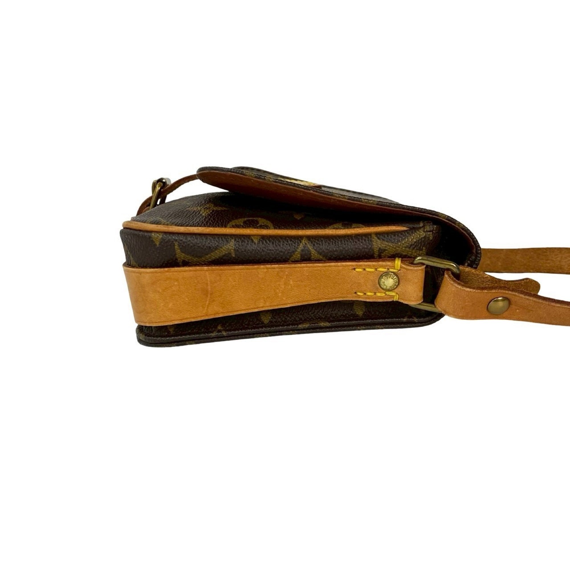 Louis Vuitton Brown Pvc Leather Pochette Shoulder Bag (Pre-Owned)