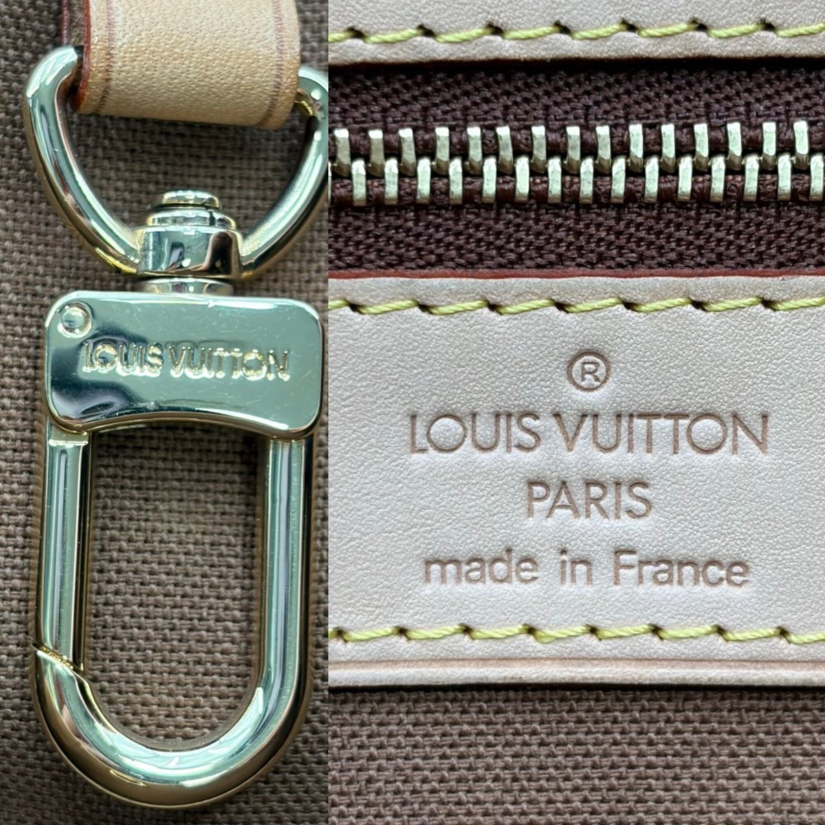 Louis Vuitton Brown Monogram Canvas Handbag Tote Bag (Pre-Owned)
