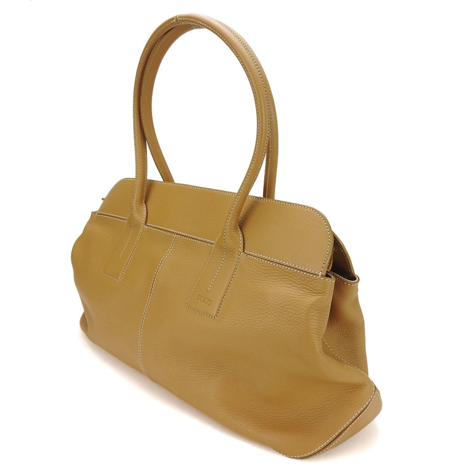 Tod's Beige Leather Tote Bag (Pre-Owned)
