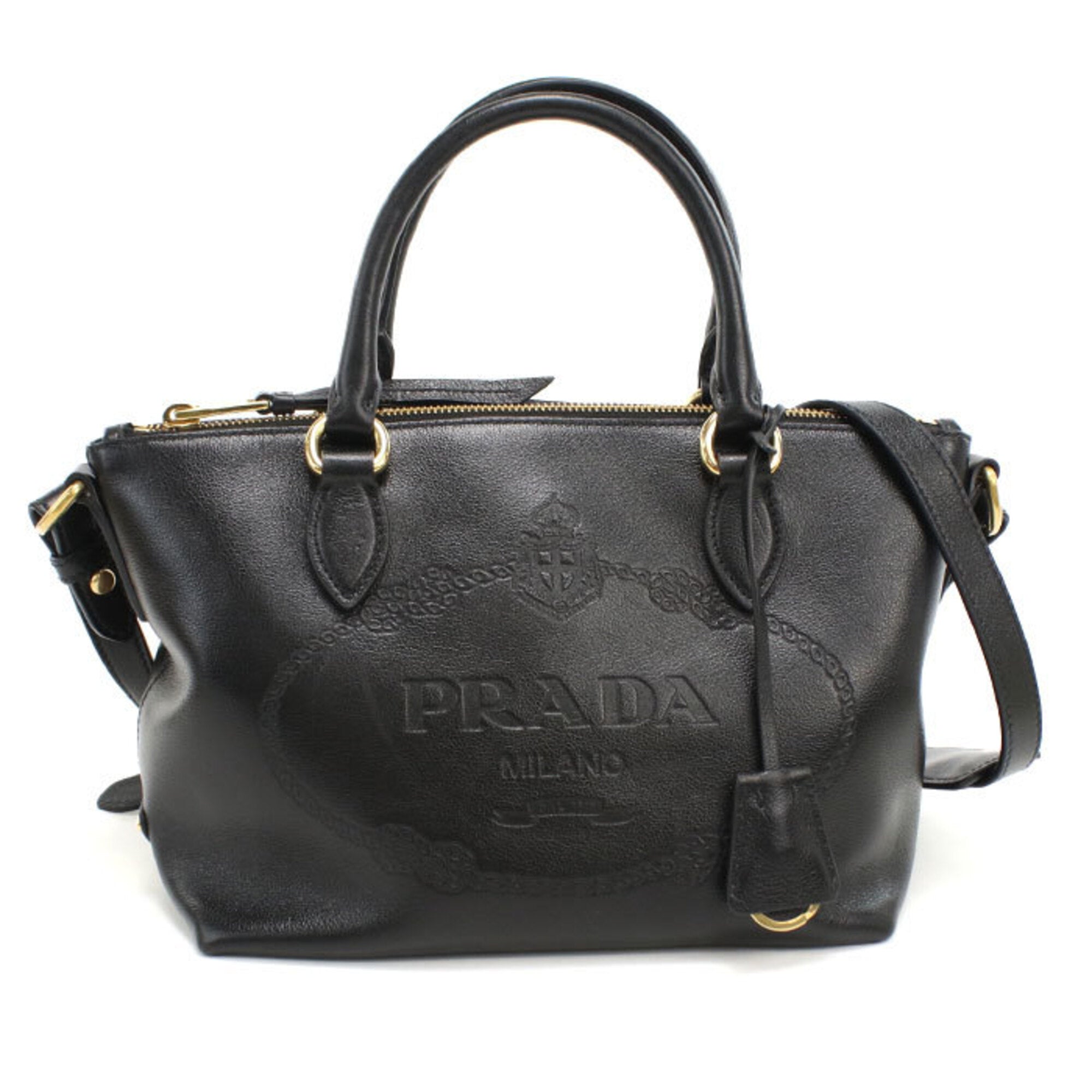 Prada Black Leather Handbag (Pre-Owned)
