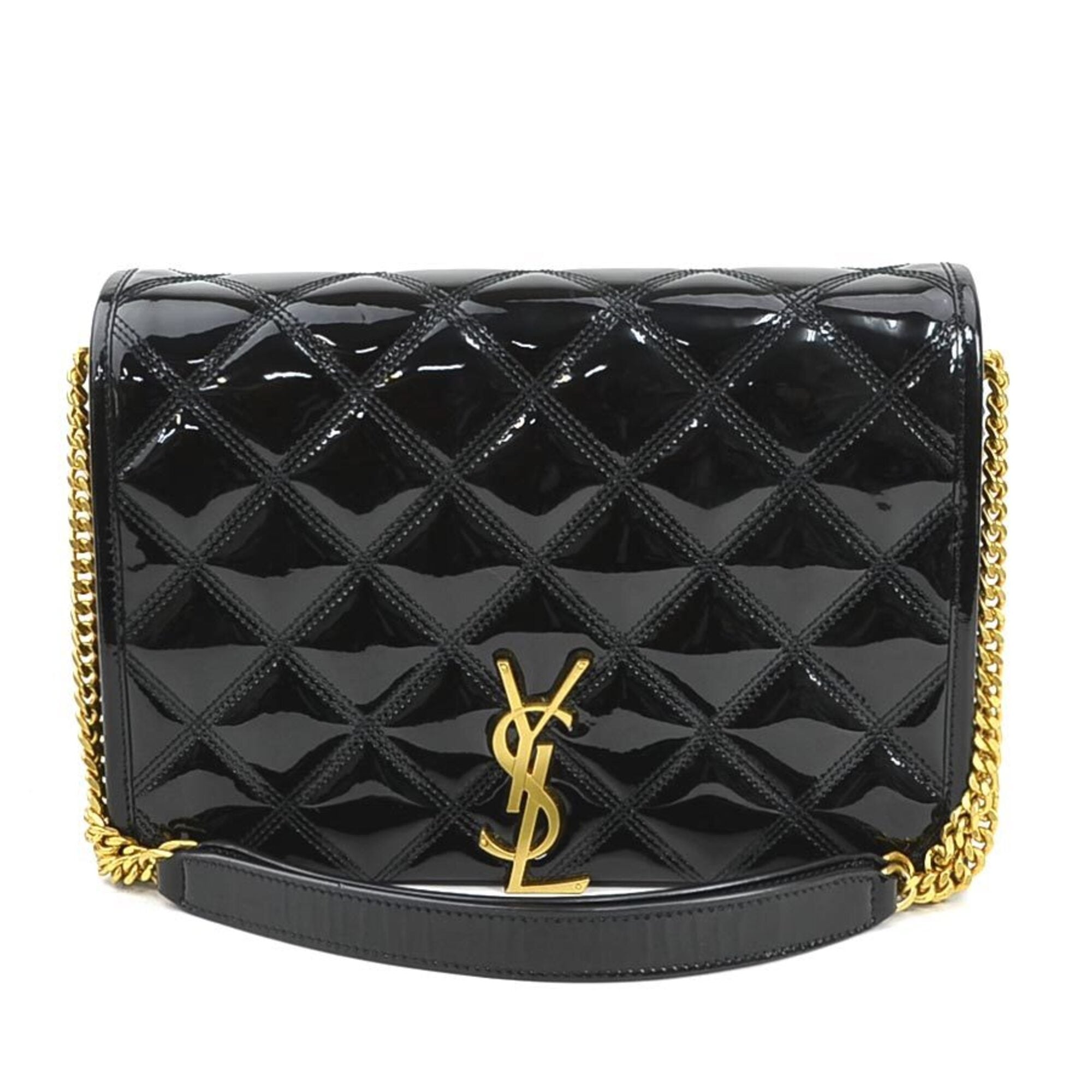 Saint Laurent Black Patent Leather Shoulder Bag (Pre-Owned)