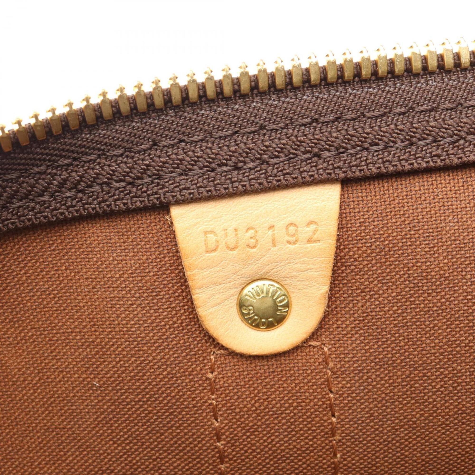 Louis Vuitton Brown Monogram Coated Canvas Leather Boston Bag Handbag (Pre-Owned)
