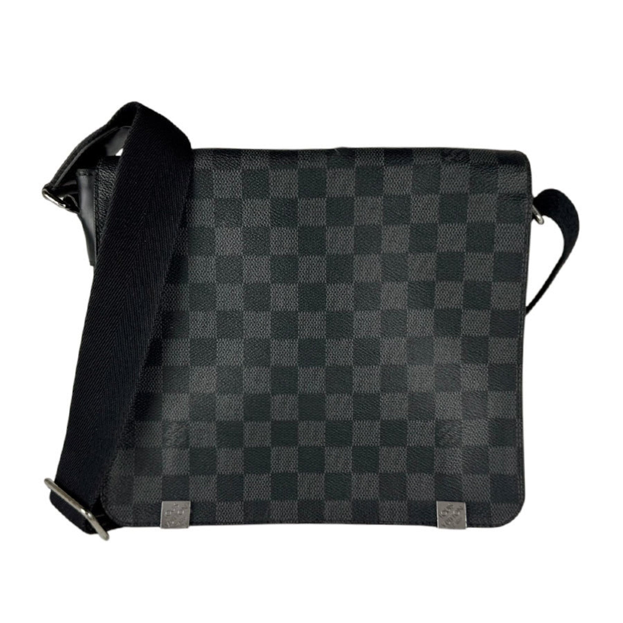 Louis Vuitton Black Damier Graphite Damier Graphite Shoulder Bag (Pre-Owned)