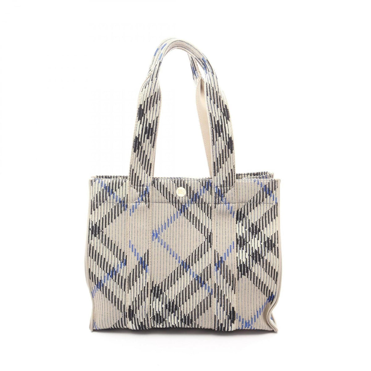 Burberry Gray Multi-Color Fabric Handbag Tote Bag (Pre-Owned)