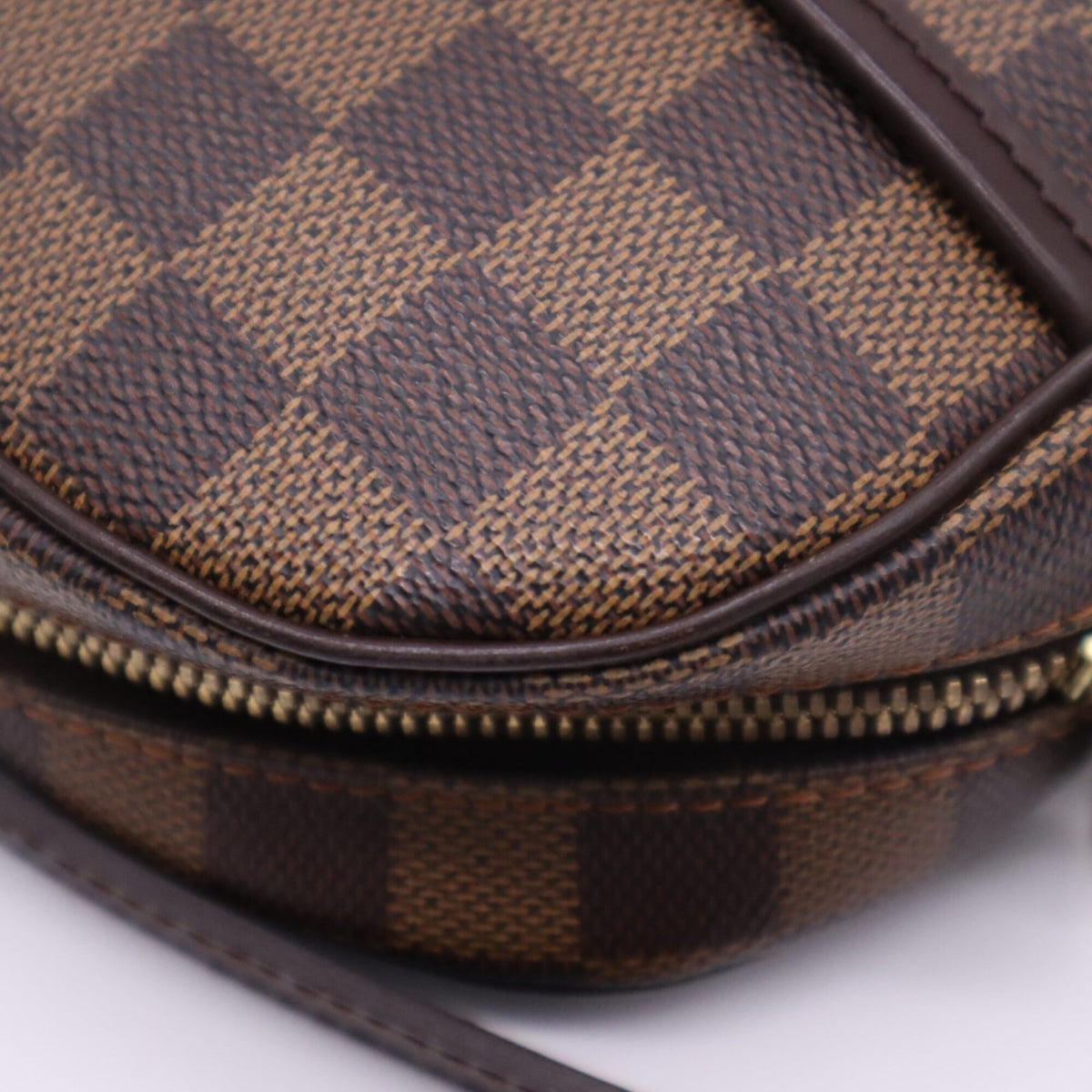 Louis Vuitton Damier Beige Brown Coated Canvas Leather Shoulder Bag (Pre-Owned)
