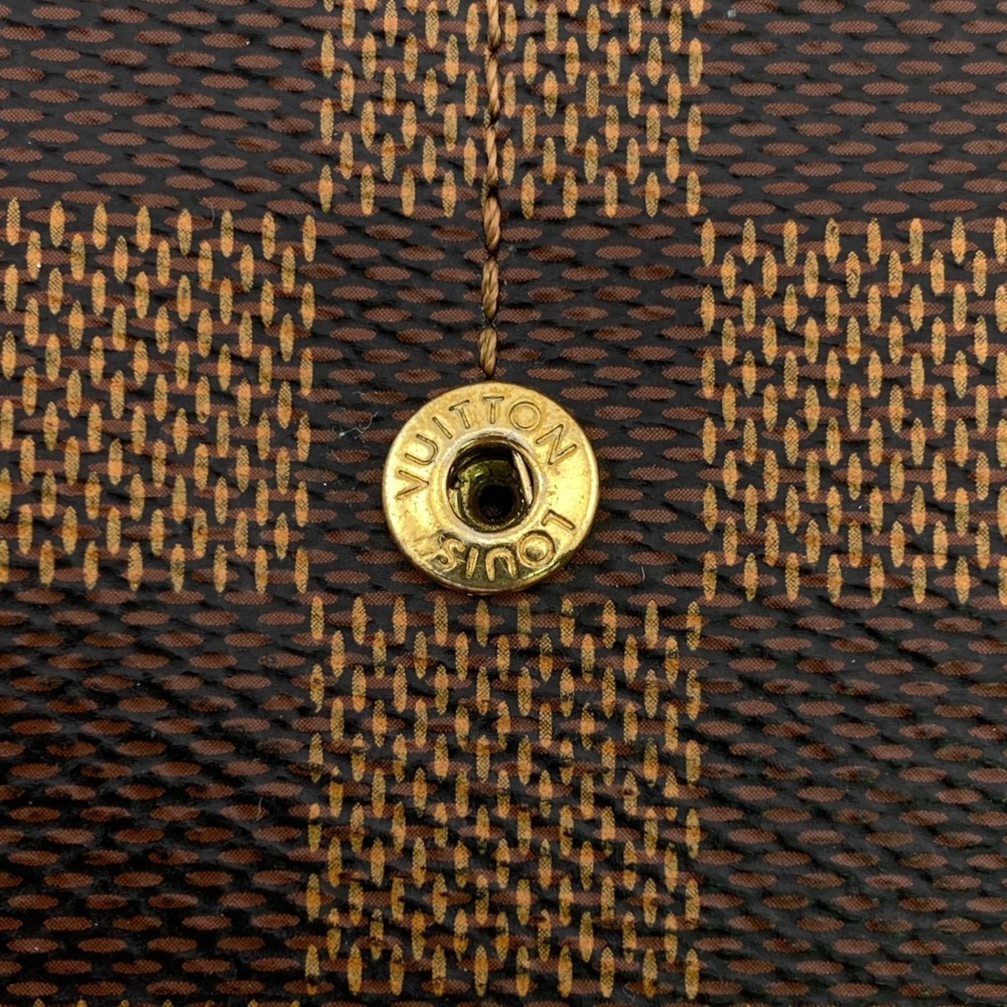Louis Vuitton Damier Brown Rose Ballerine Leather Long Wallet (Bi-Fold) (Pre-Owned)