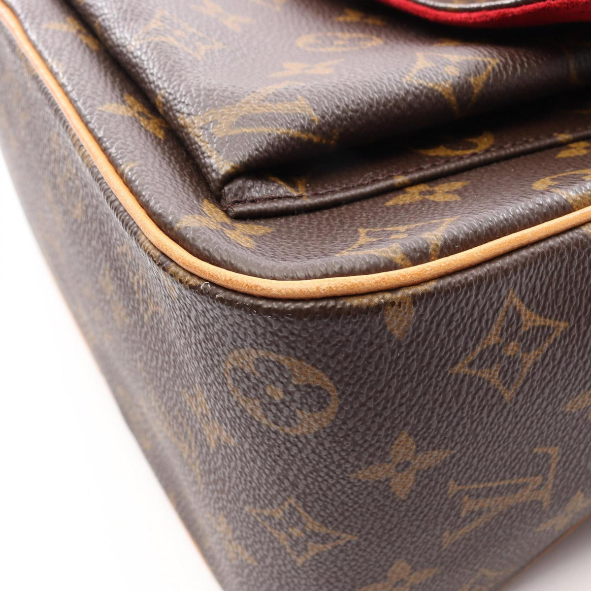 Louis Vuitton Brown Monogram Coated Canvas Leather Handbag (Pre-Owned)
