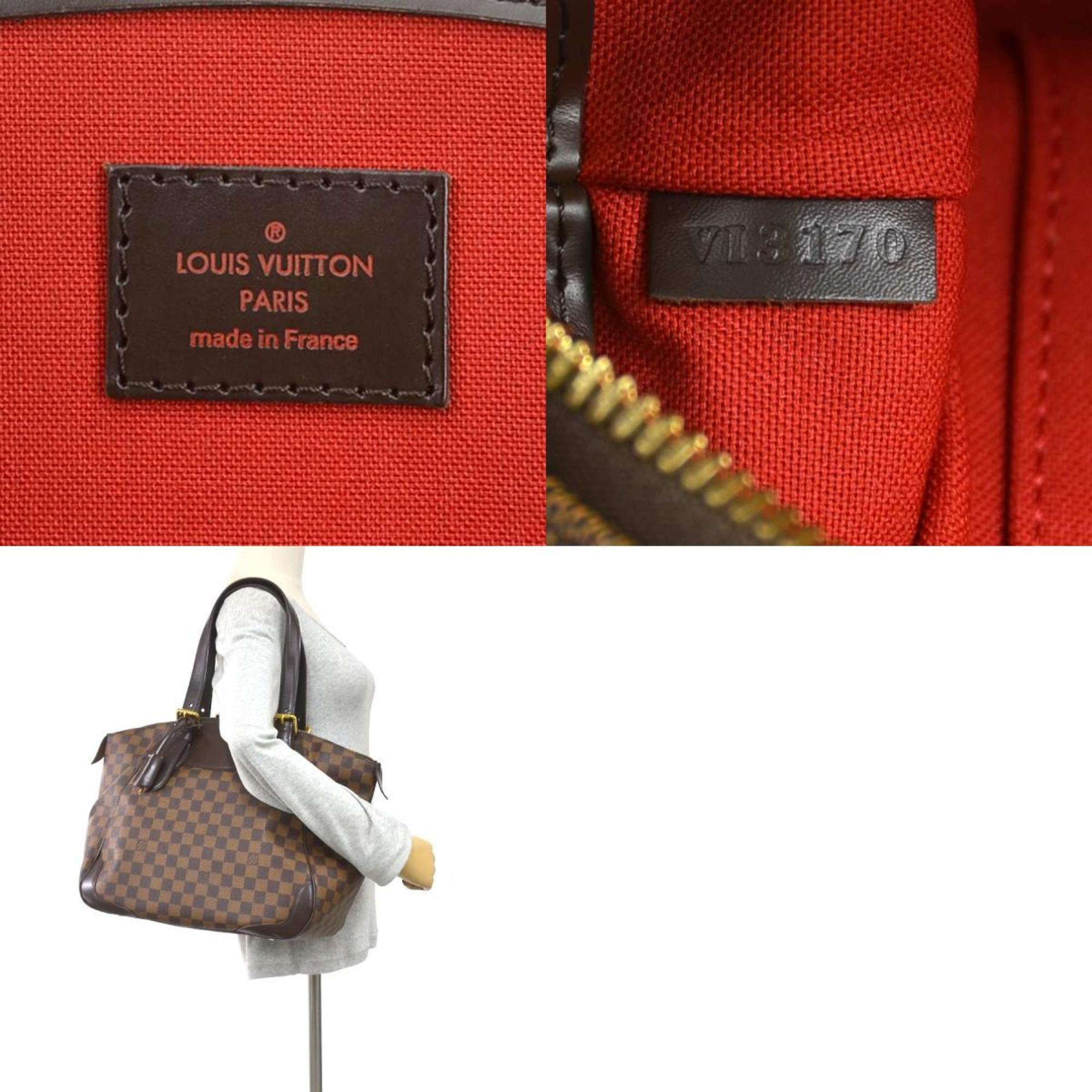 Louis Vuitton Damier Canvas Ebene Damier Canvas Shoulder Bag (Pre-Owned)