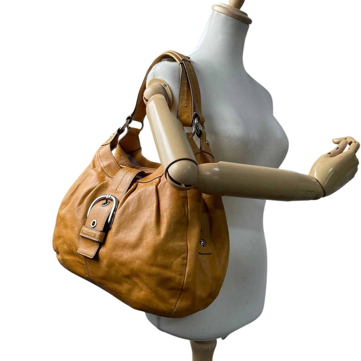 Coach Brown Camel Leather Handbag Shoulder Bag (Pre-Owned)
