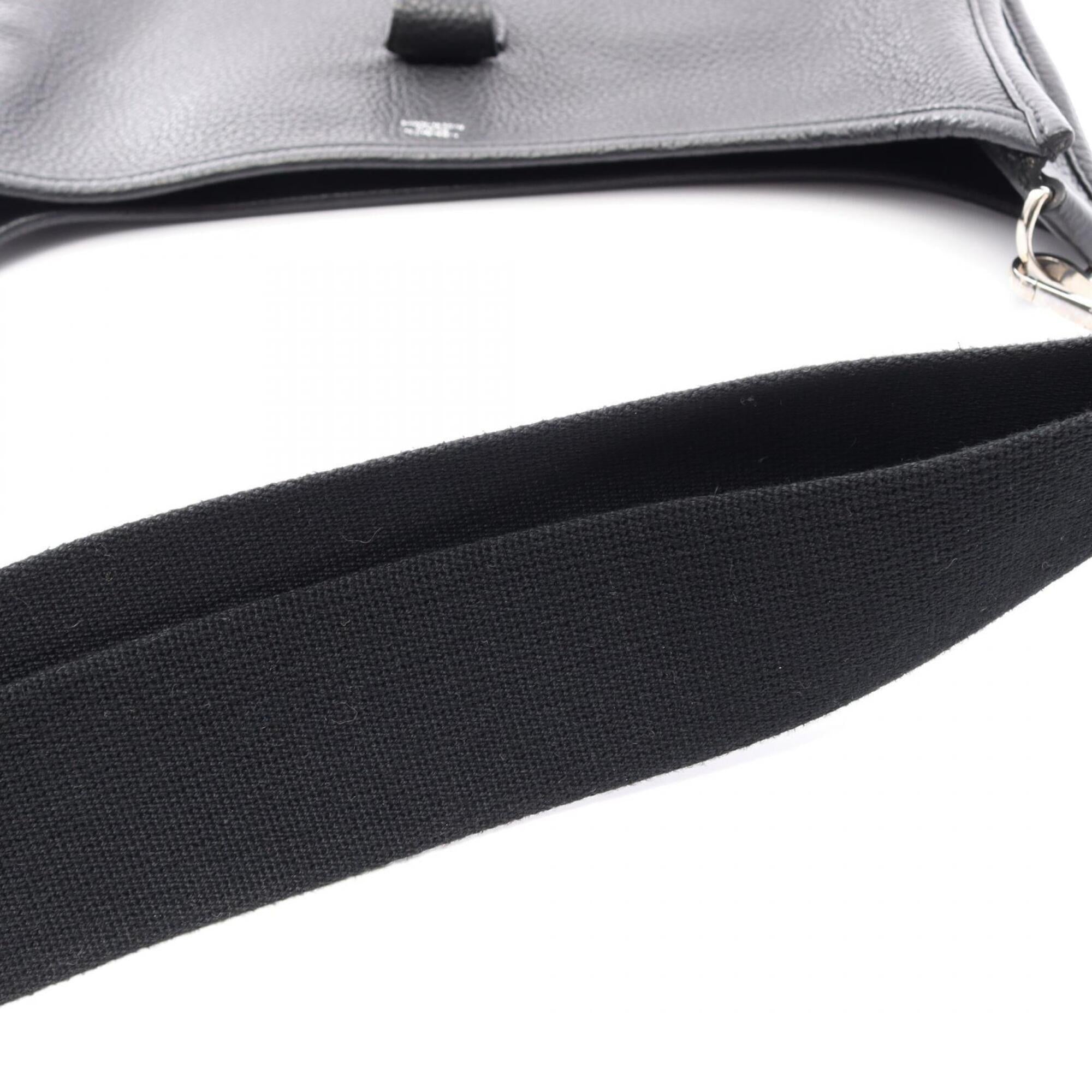 Hermes Black Taurillon Clemence Leather Shoulder Bag (Pre-Owned)