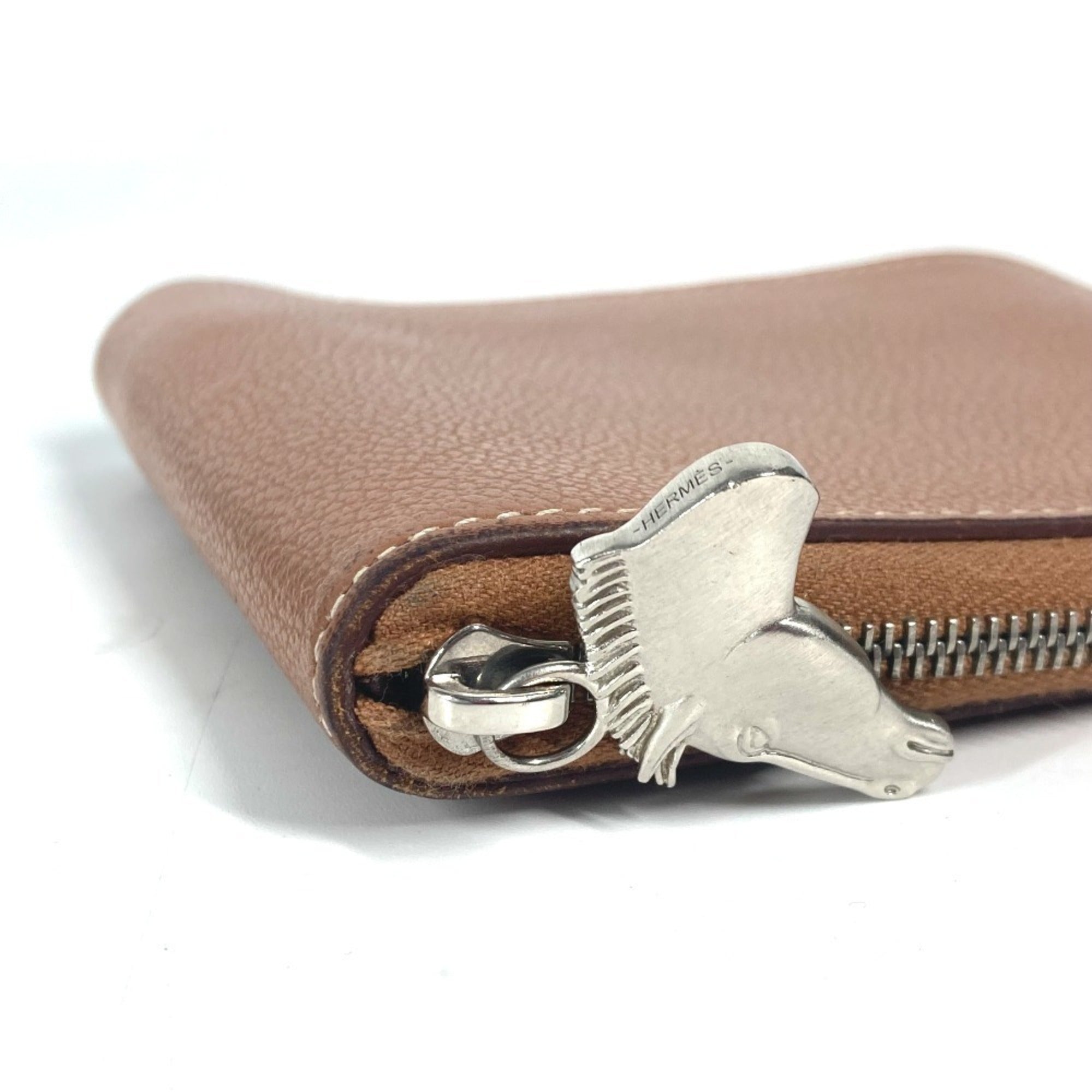 Hermes Brown Evercalf Leather Wallet (Bi-Fold) (Pre-Owned)