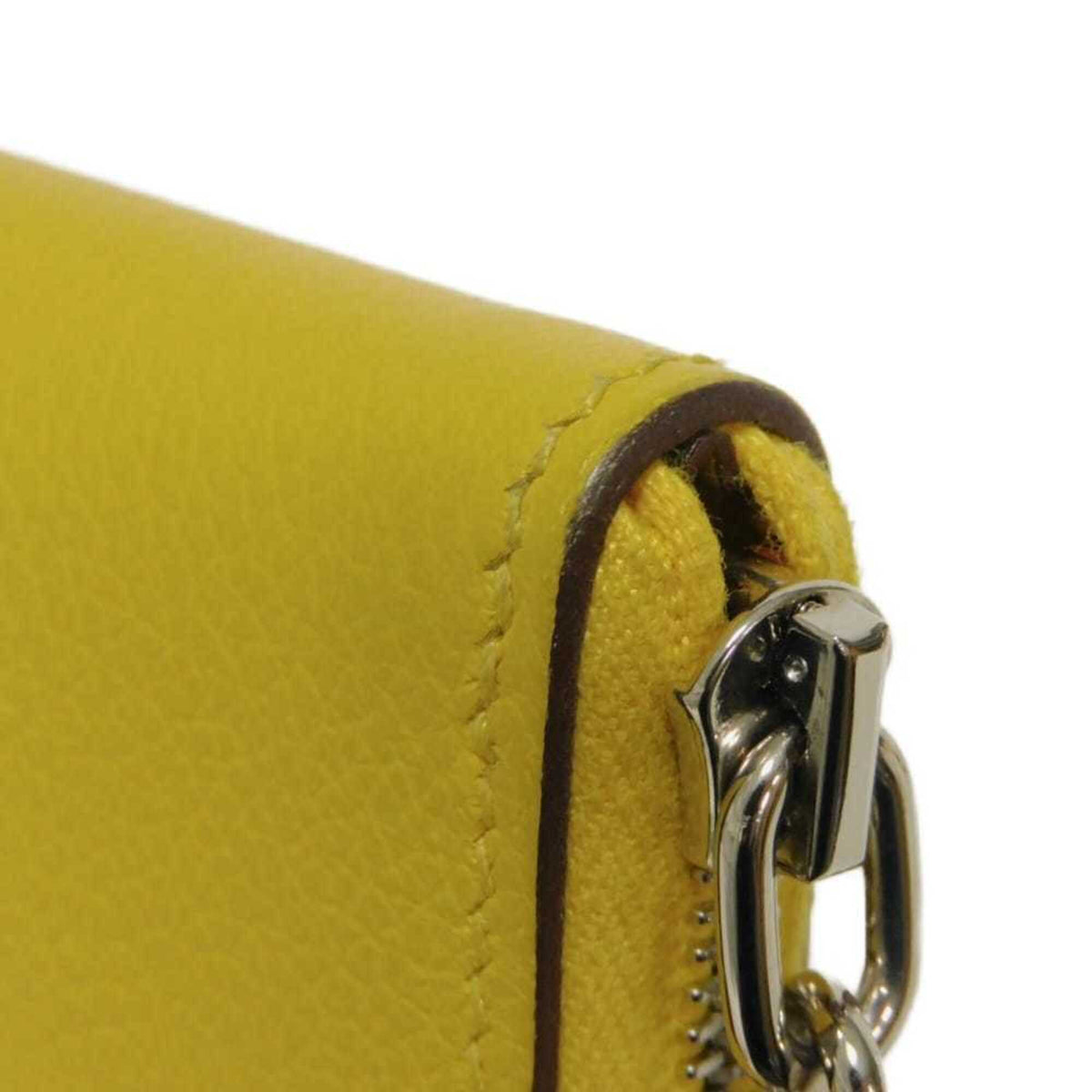 Hermes Yellow Evercalf Leather Coin Purse/Coin Case (Pre-Owned)