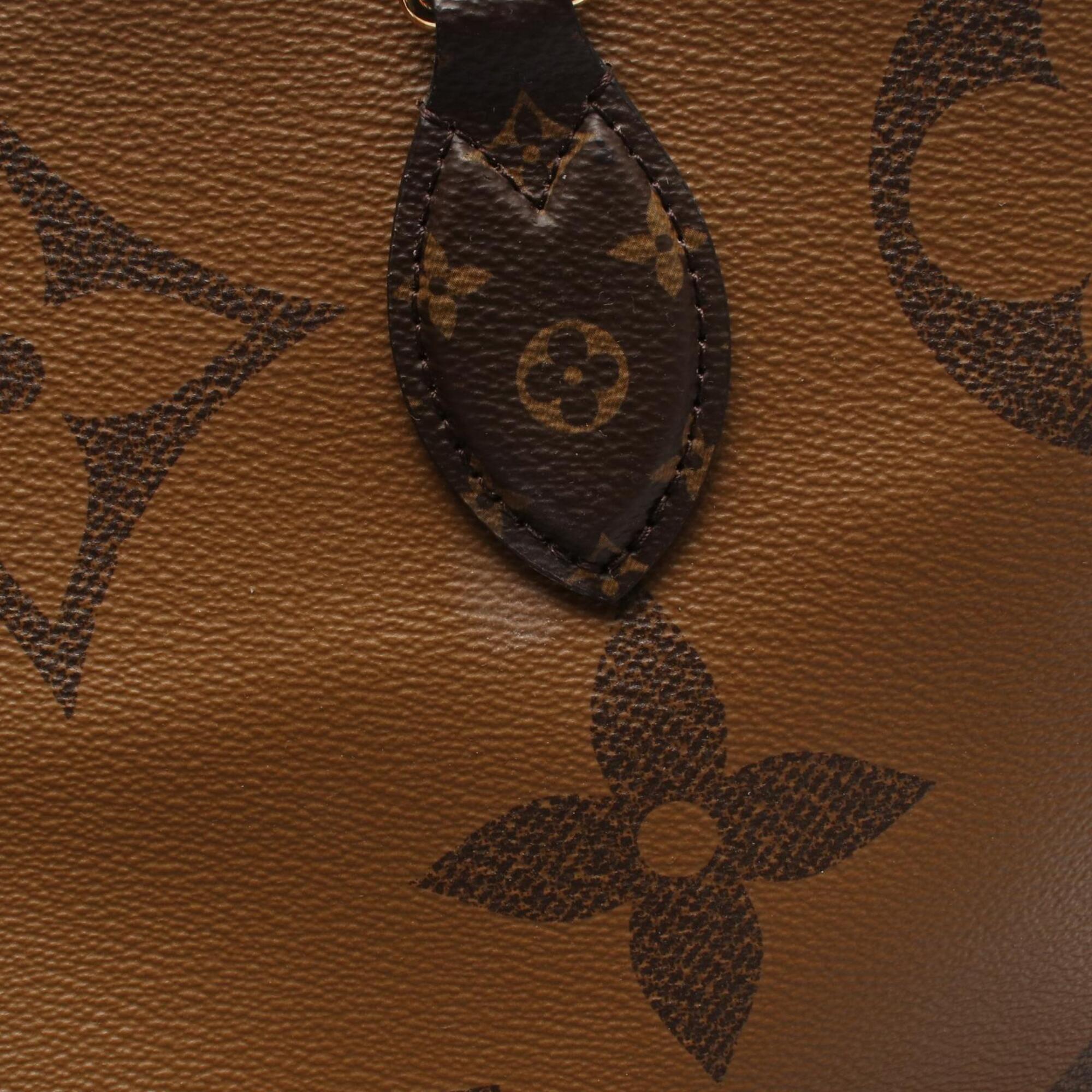 Louis Vuitton Beige Brown Coated Canvas Handbag Tote Bag (Pre-Owned)