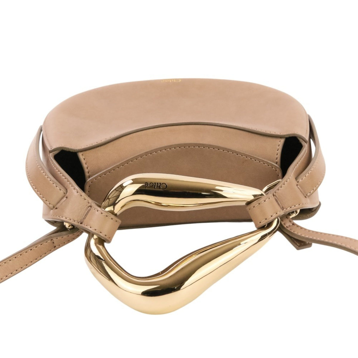 Chloé Grayish Leather Handbag Shoulder Bag (Pre-Owned)