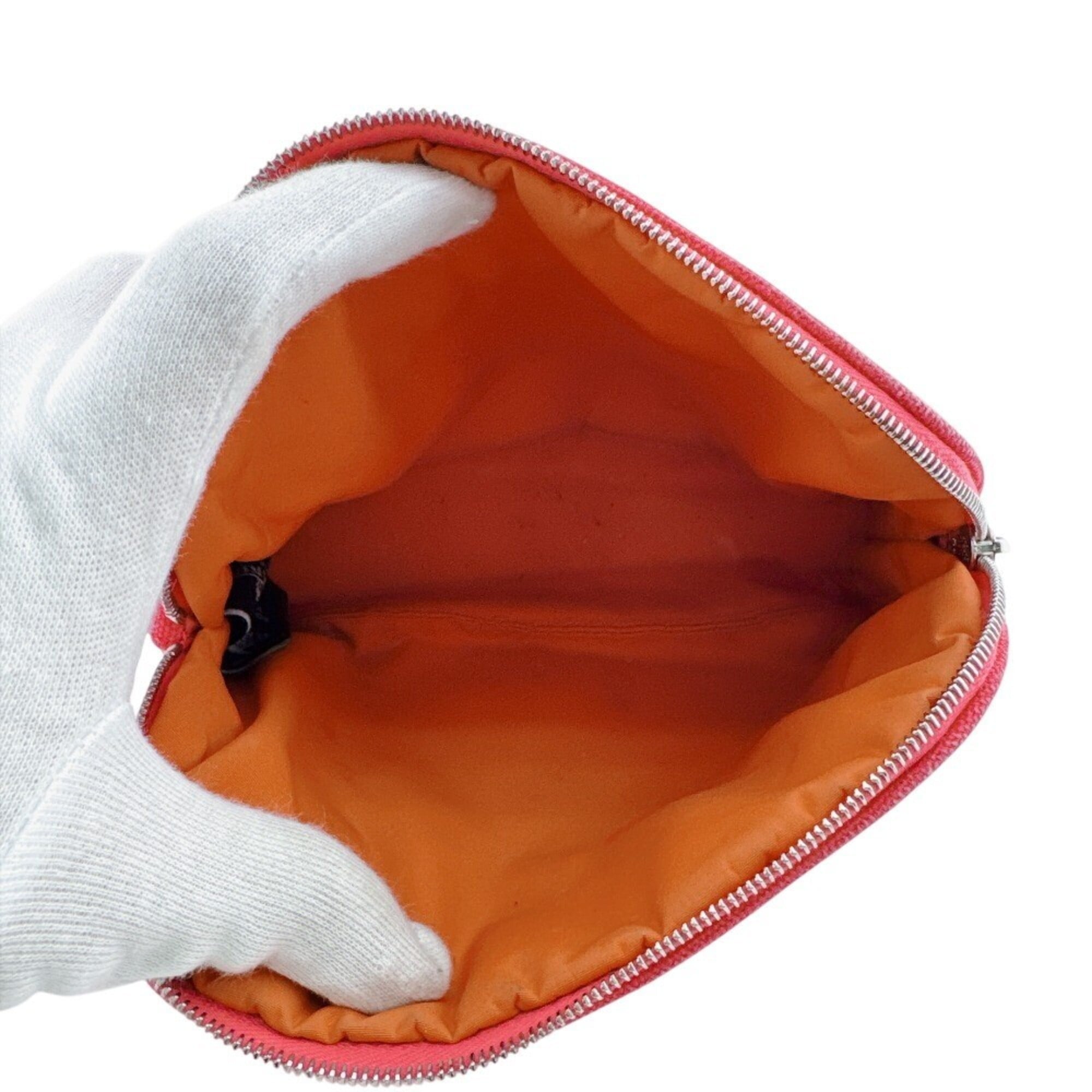 Hermes Pink Cotton Canvas Pouch (Pre-Owned)