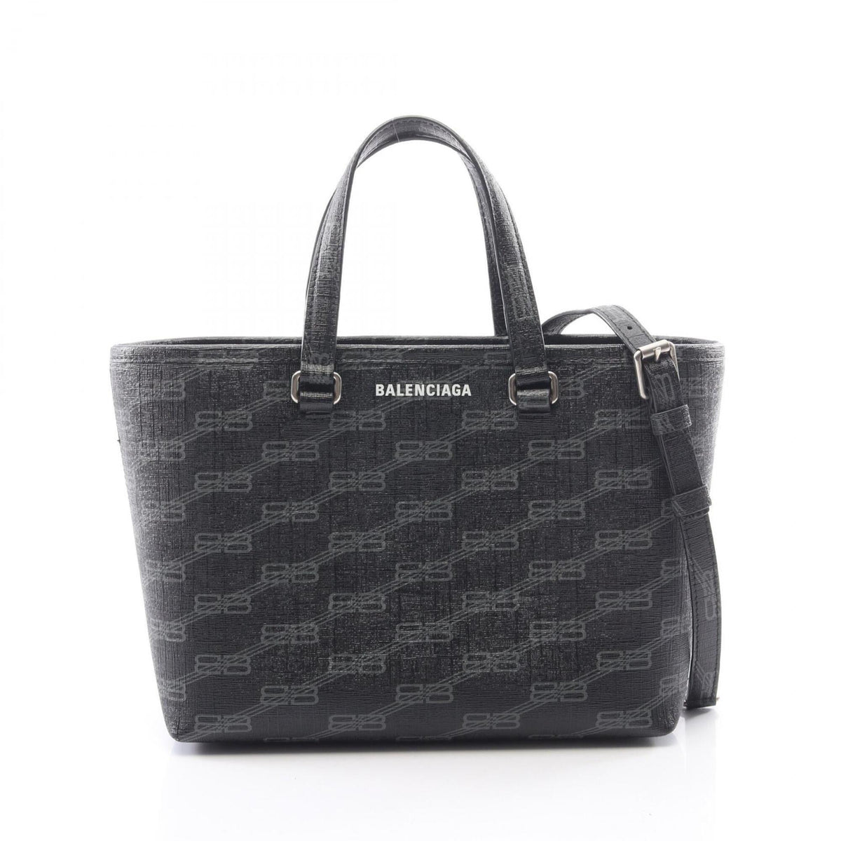 Balenciaga Black Gray Pvc Handbag (Pre-Owned)