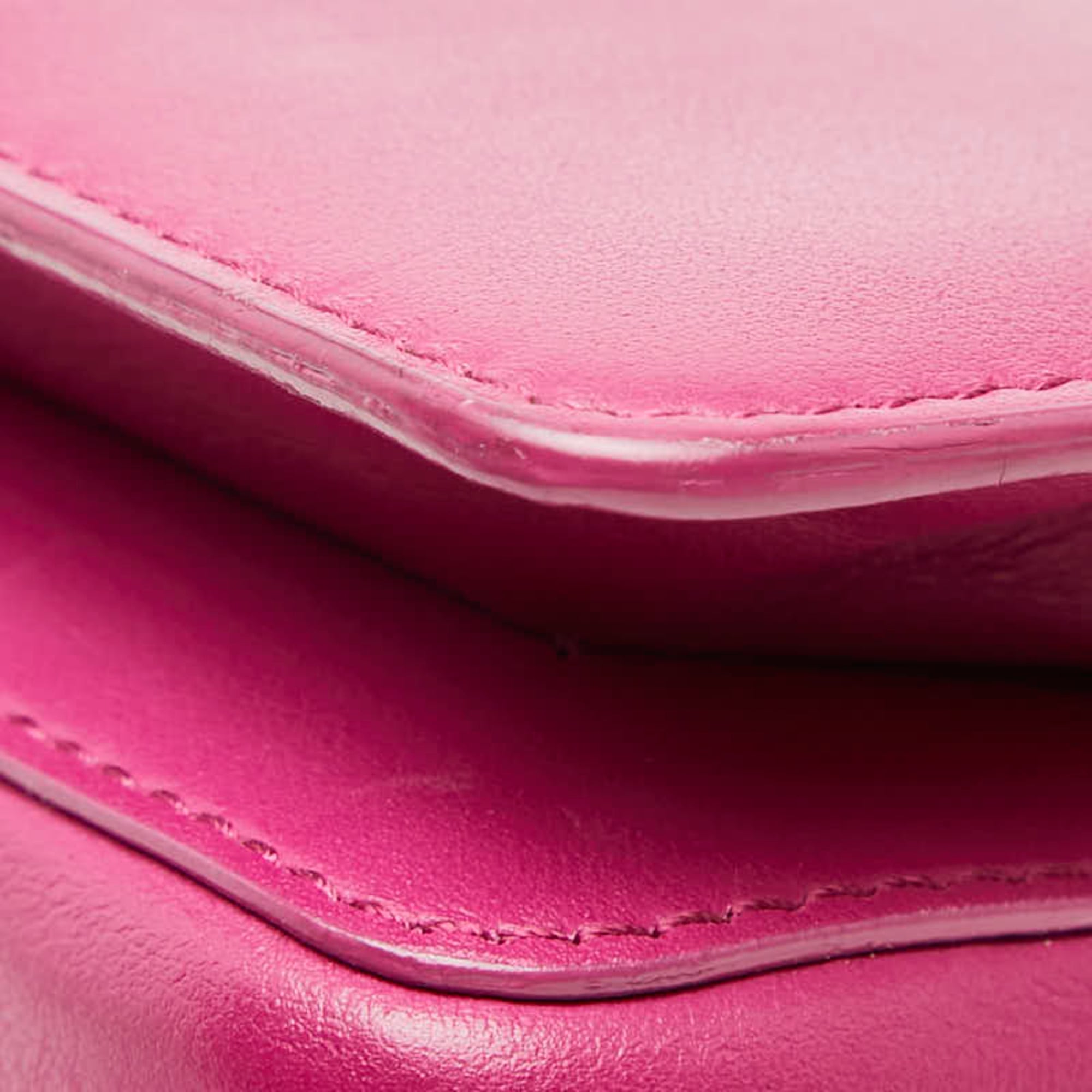 Bvlgari Pink Purple Leather Handbag Shoulder Bag (Pre-Owned)