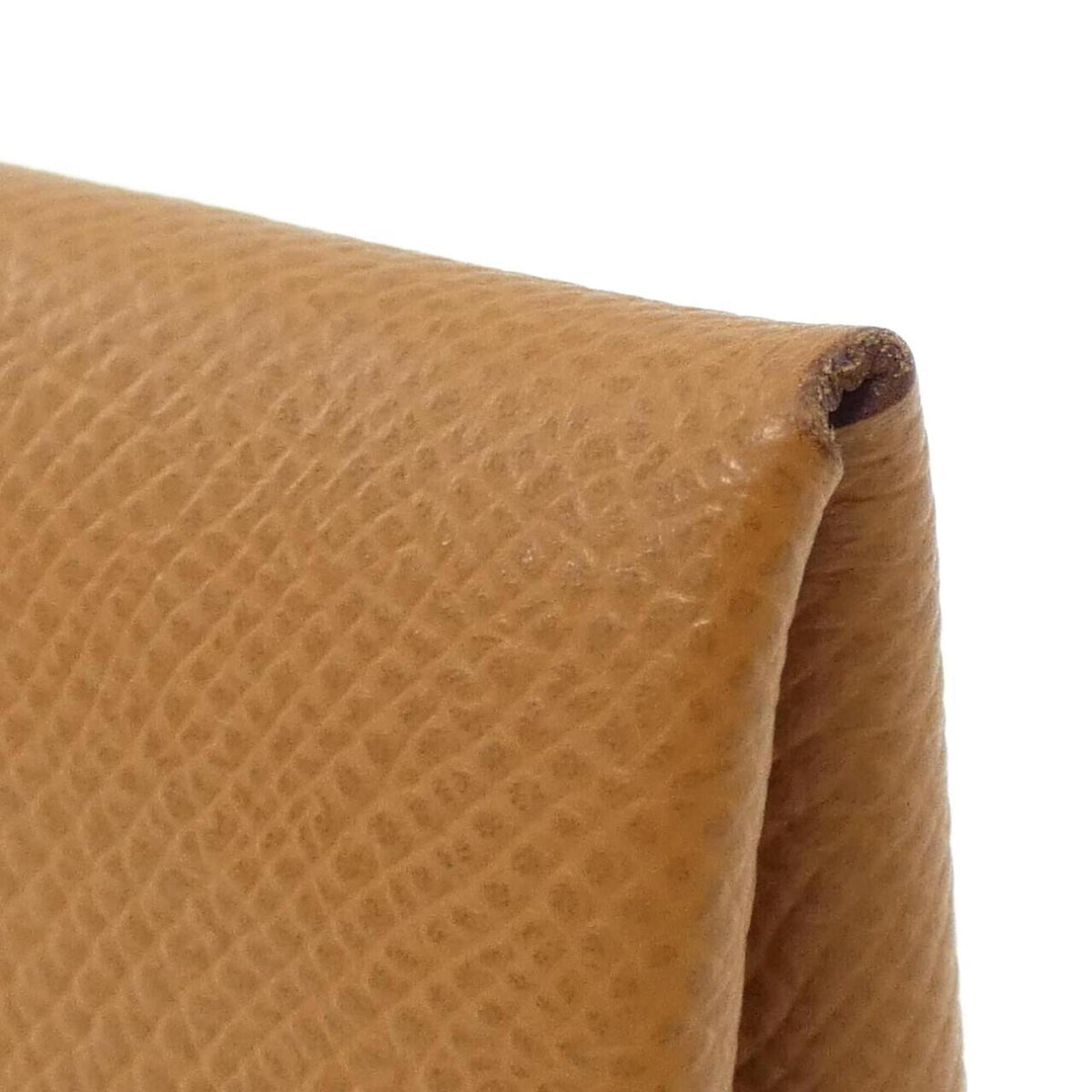 Hermes Gold Brown Epsom Leather Coin Purse/Coin Case (Pre-Owned)
