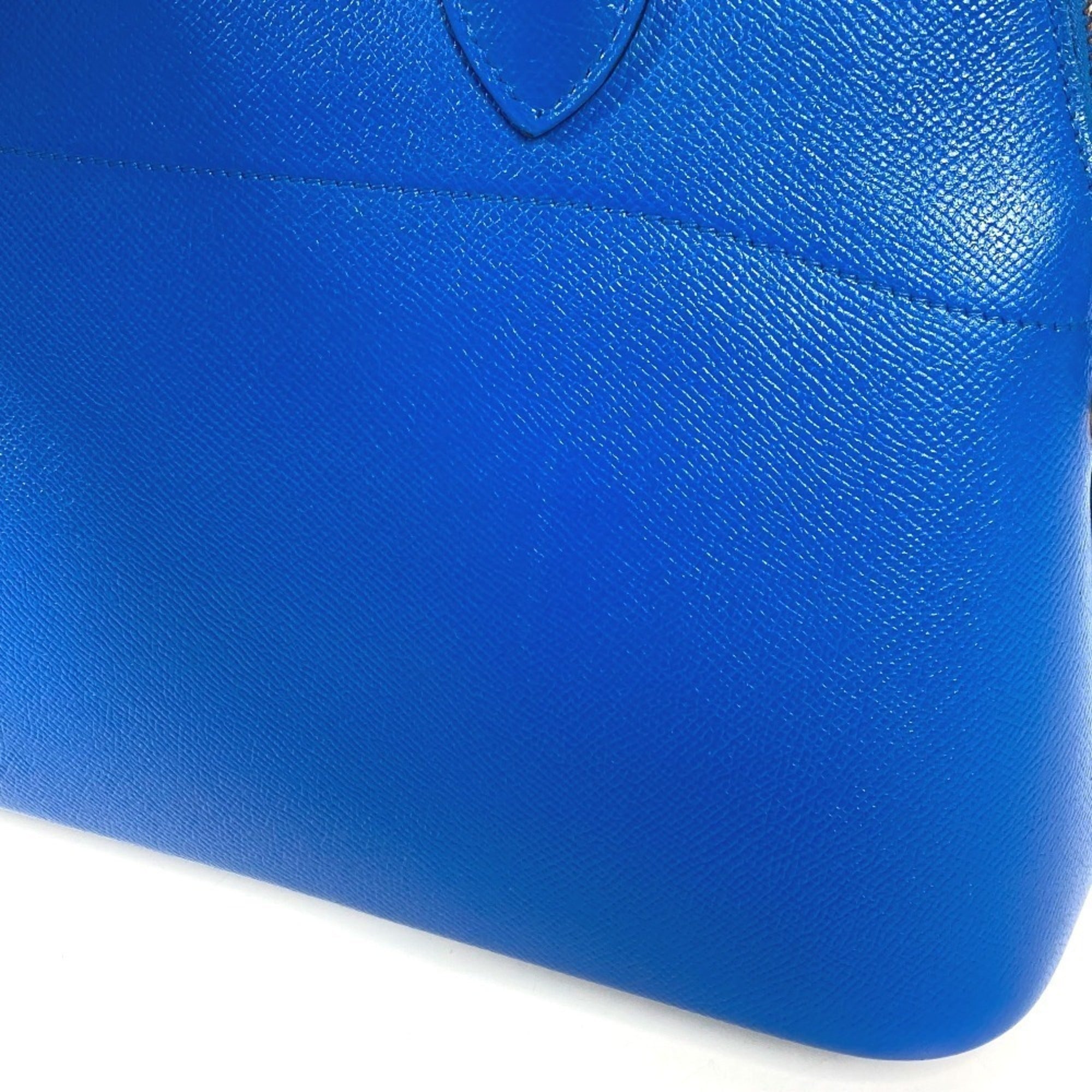 Hermes Blue Epsom Leather Handbag Shoulder Bag Tote Bag (Pre-Owned)