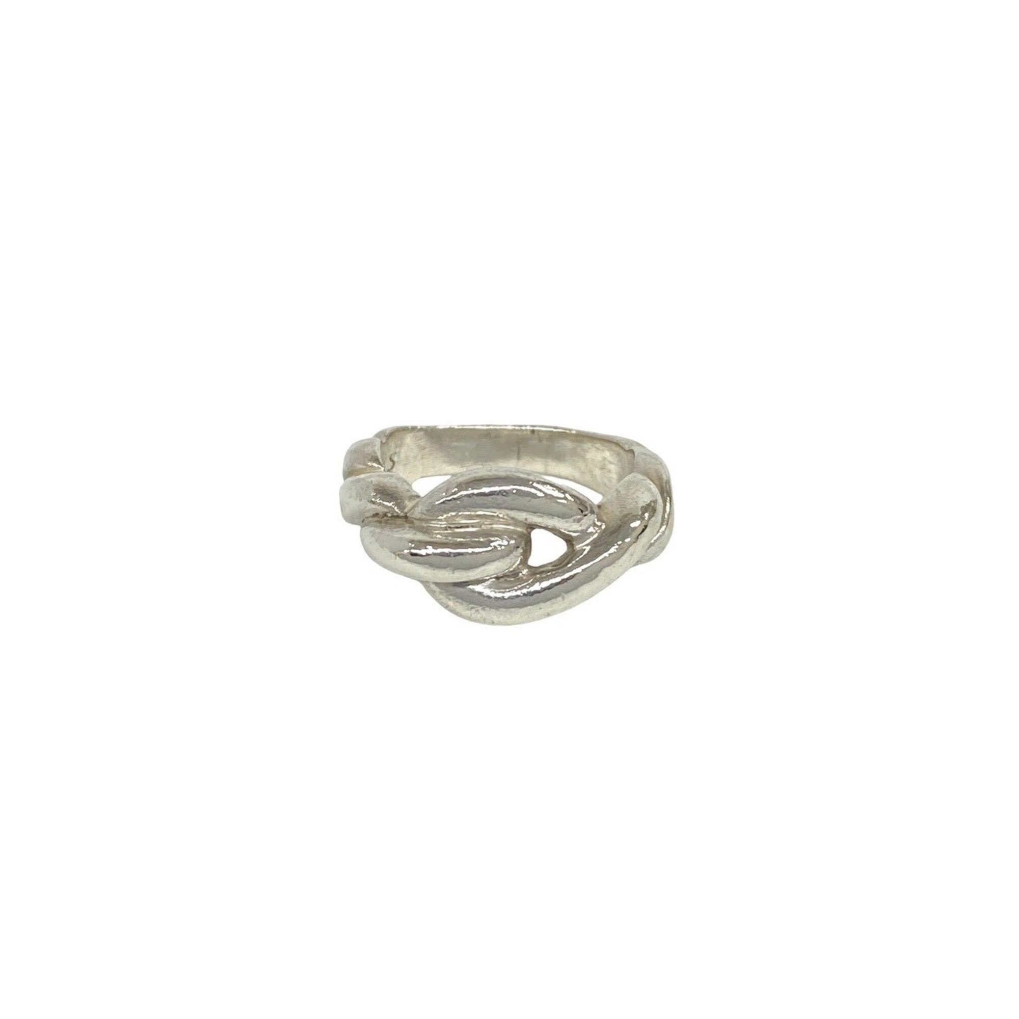Hermes Silver Silver 925 Band Ring (Pre-Owned)