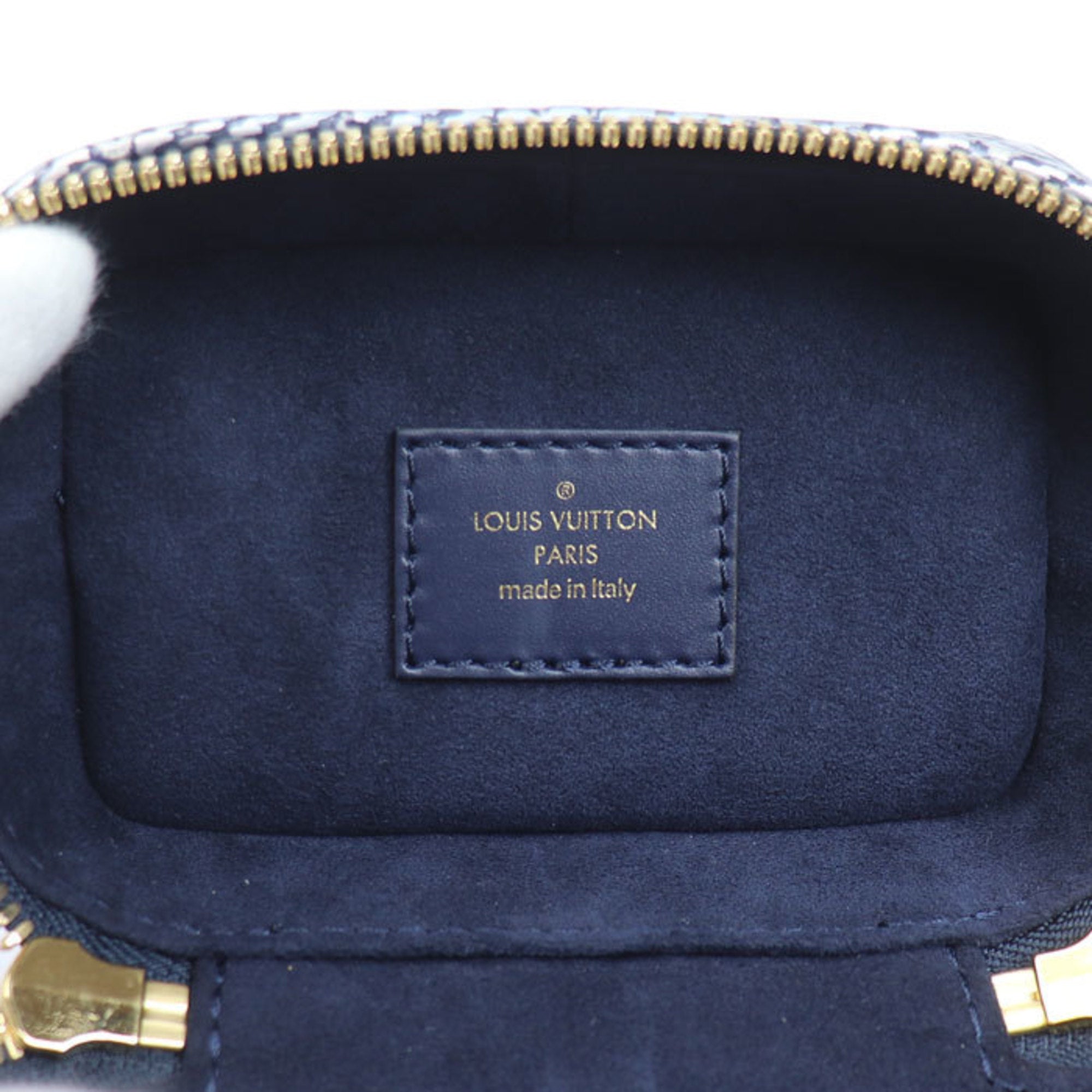 Louis Vuitton Navy Jacquard Denim Shoulder Bag Vanity Bag (Pre-Owned)