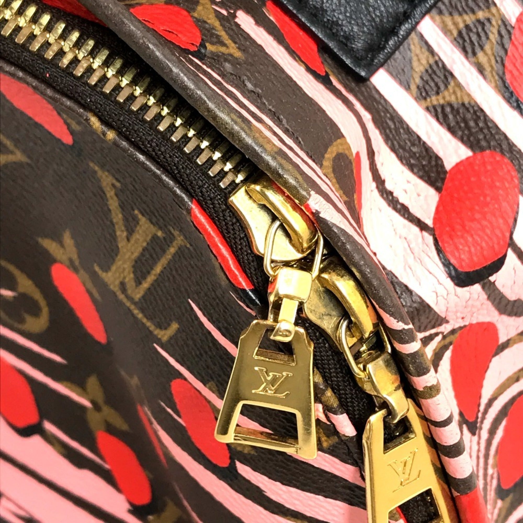 Louis Vuitton Brown Pink Red Color Monogram Backpack (Pre-Owned)