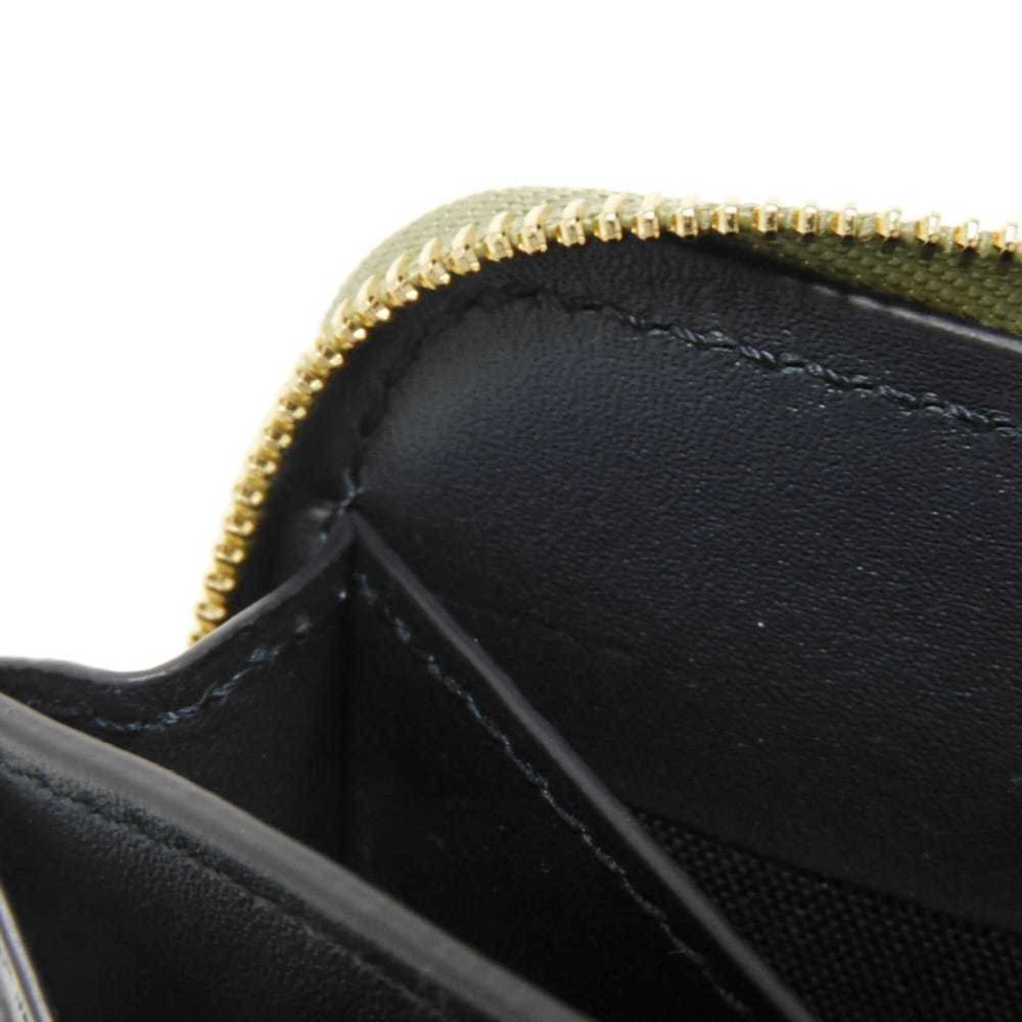 Loewe Green Leather Coin Purse/Coin Case (Pre-Owned)