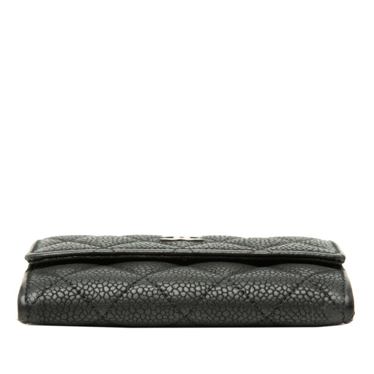 Chanel Matelasse Black Grained Calfskin Coin Purse/Coin Case (Pre-Owned)