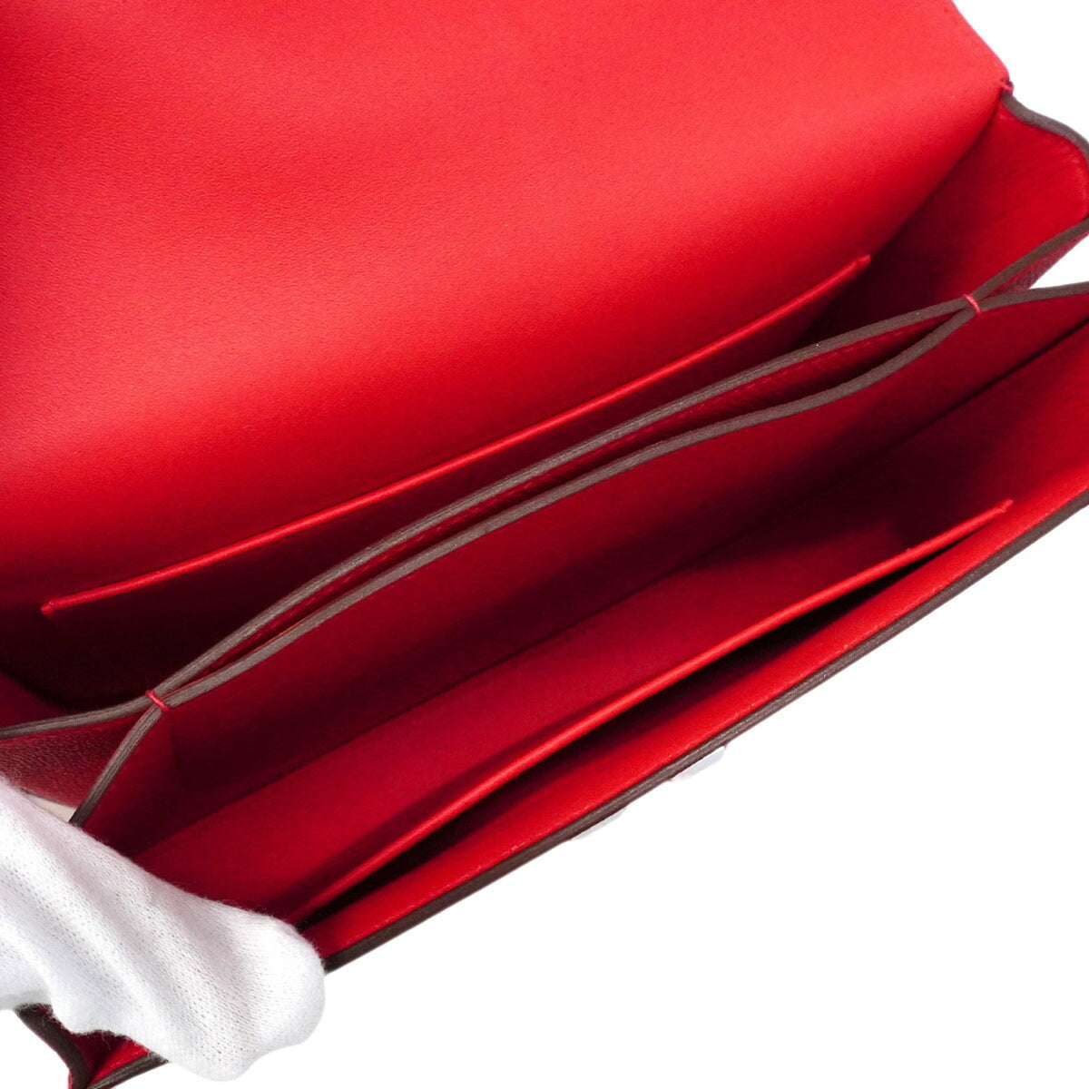 Hermes Red Color Leather Shoulder Bag (Pre-Owned)