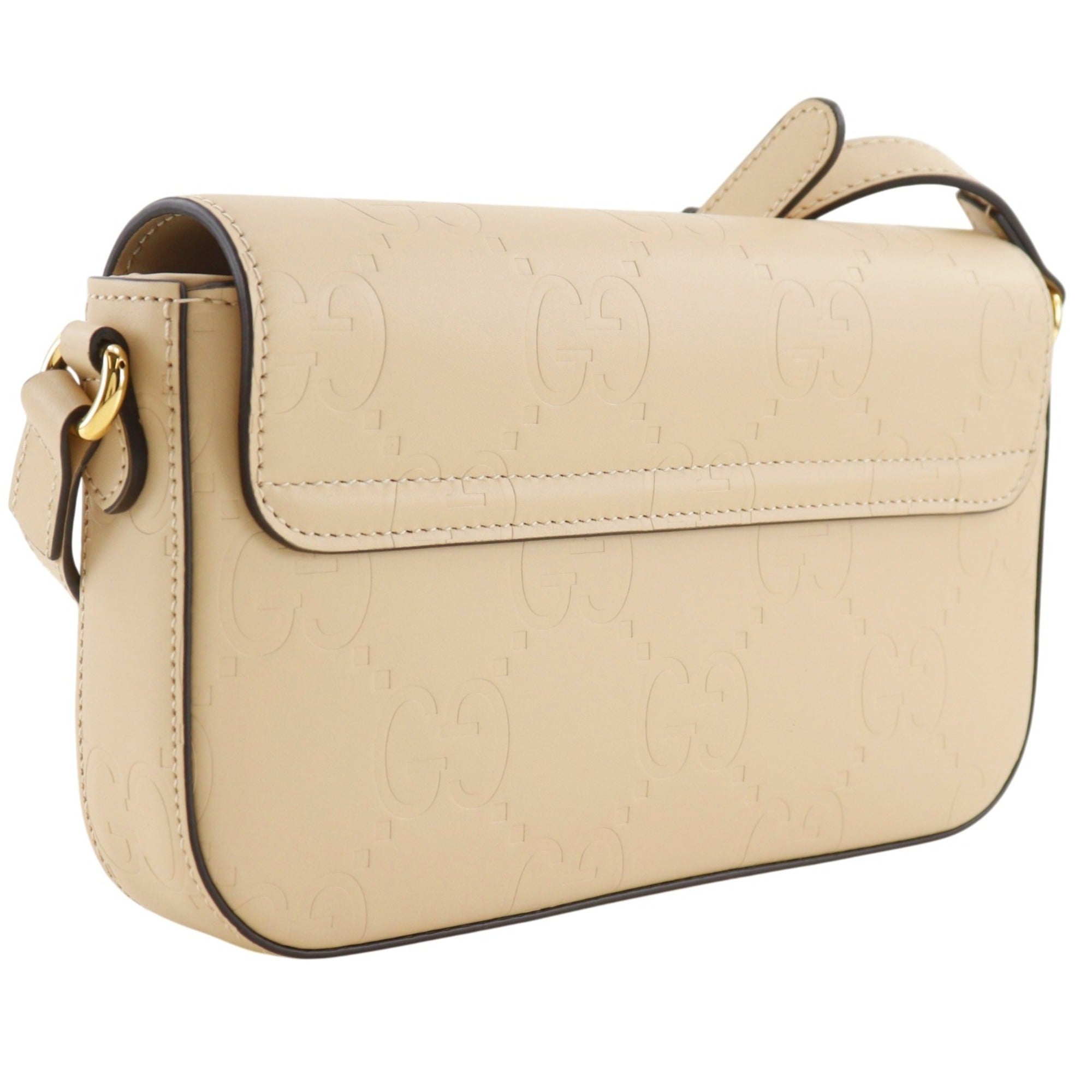 Gucci Beige Leather Shoulder Bag (Pre-Owned)
