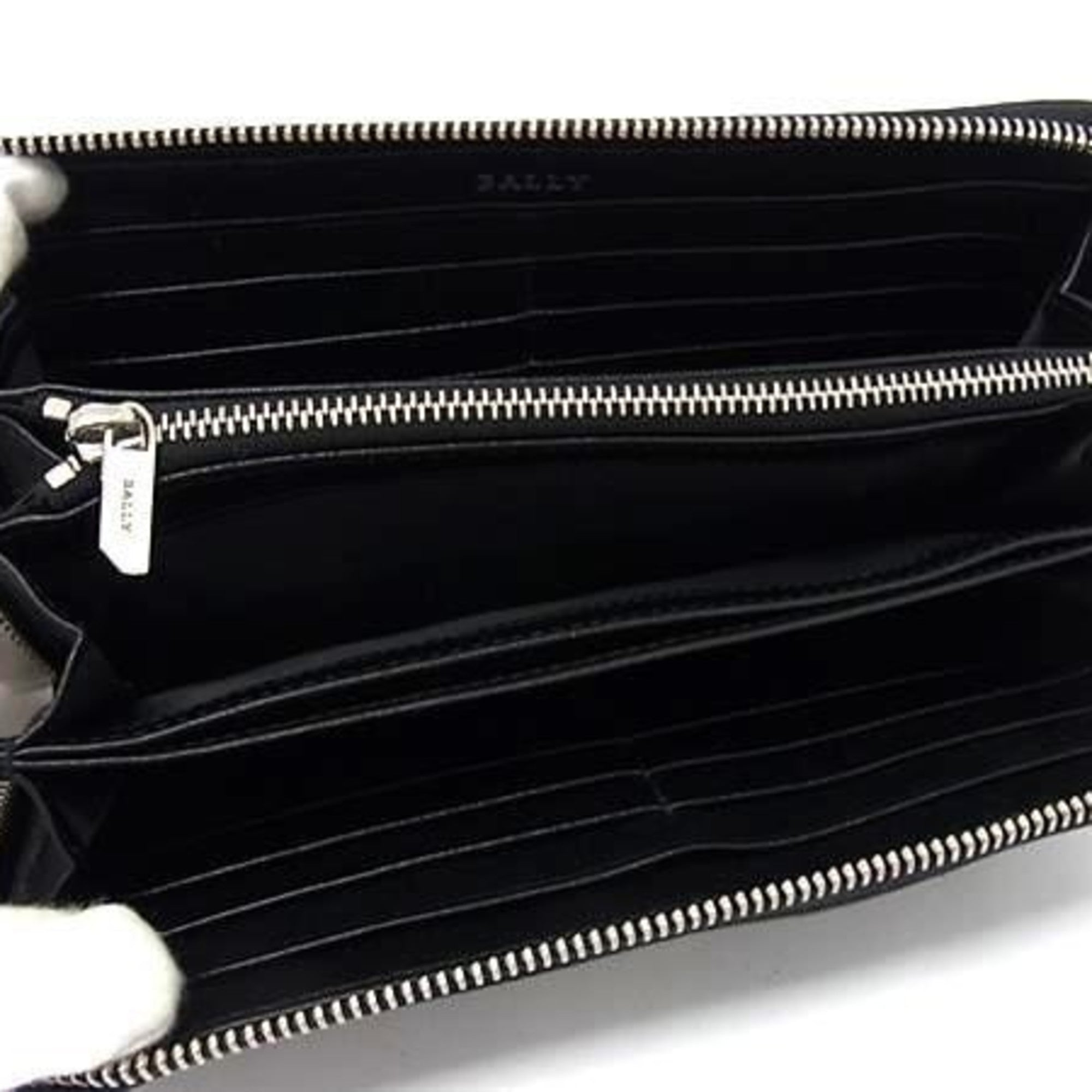 Bally Black Leather Long Wallet (Bi-Fold) (Pre-Owned)