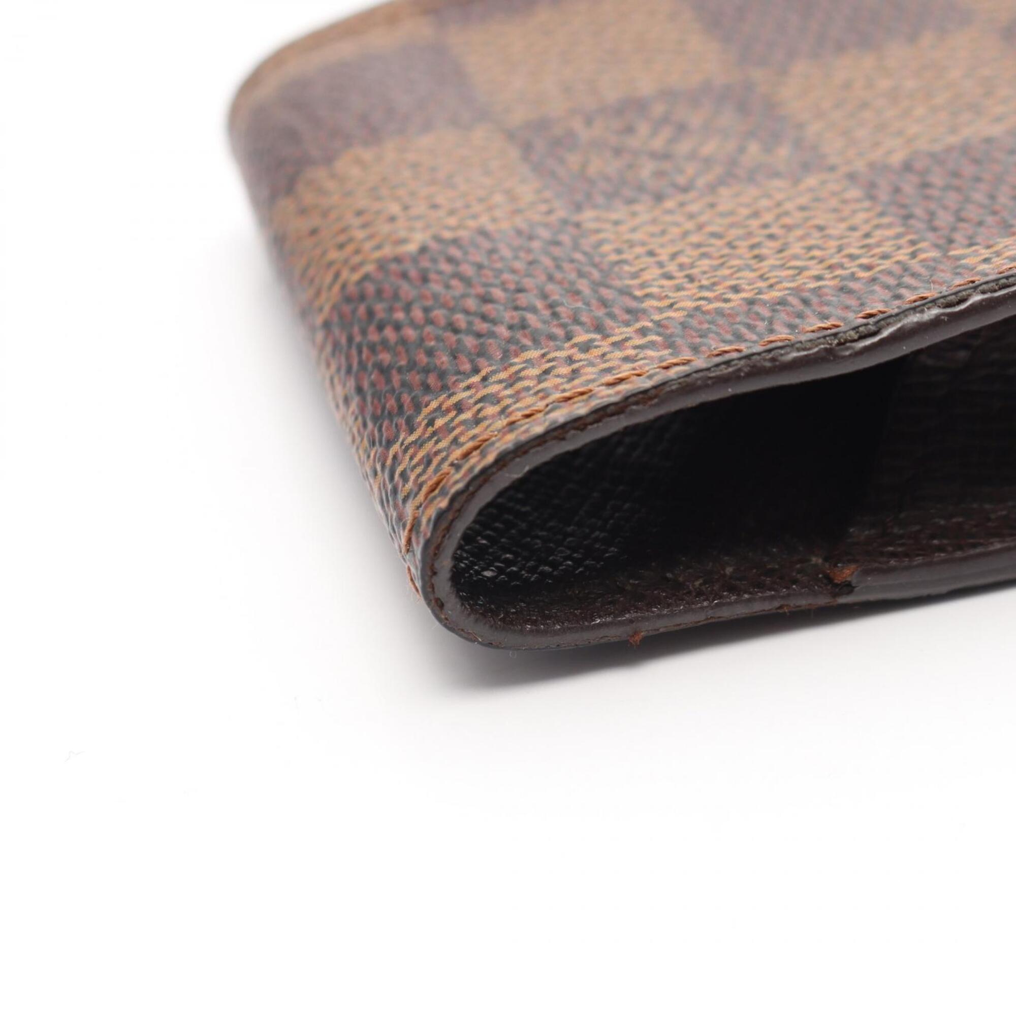 Louis Vuitton Brown Leather Pvc Pouch (Pre-Owned)