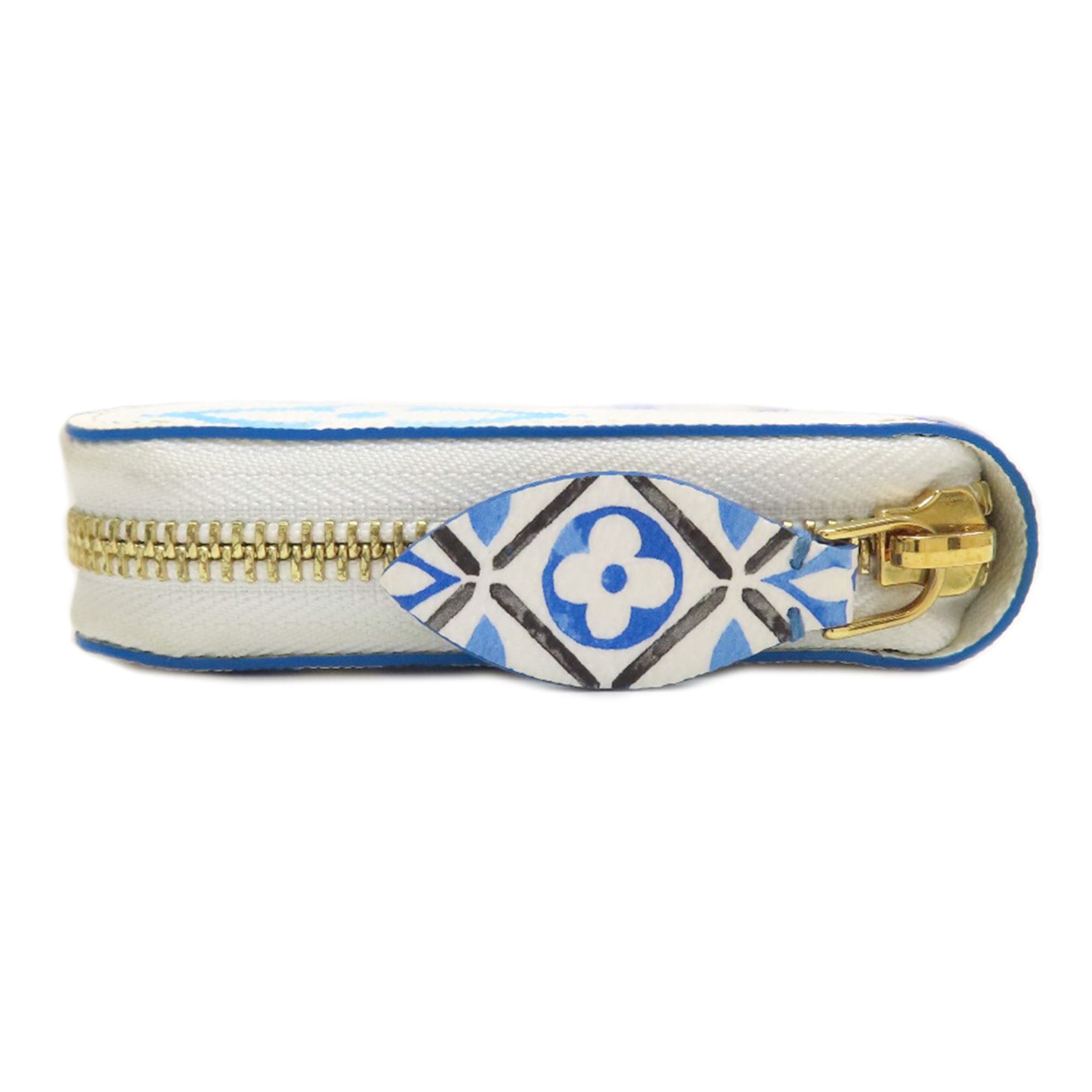 Louis Vuitton Blue White Monogram Long Wallet (Bi-Fold) (Pre-Owned)