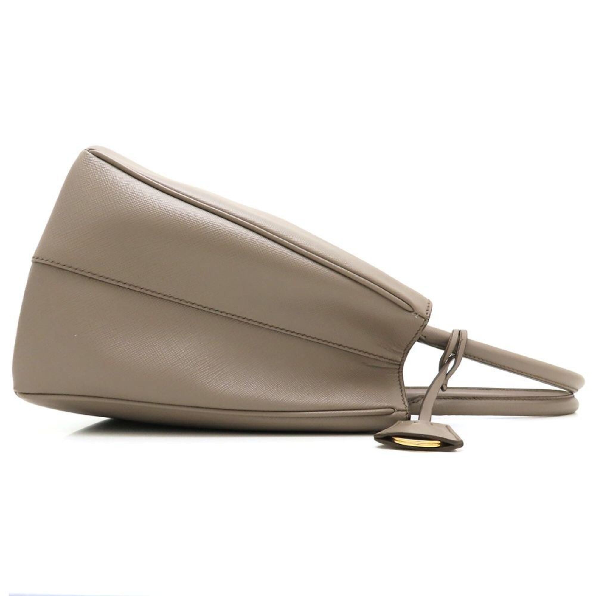Prada Saffiano Grayish Leather Tote Bag (Pre-Owned)